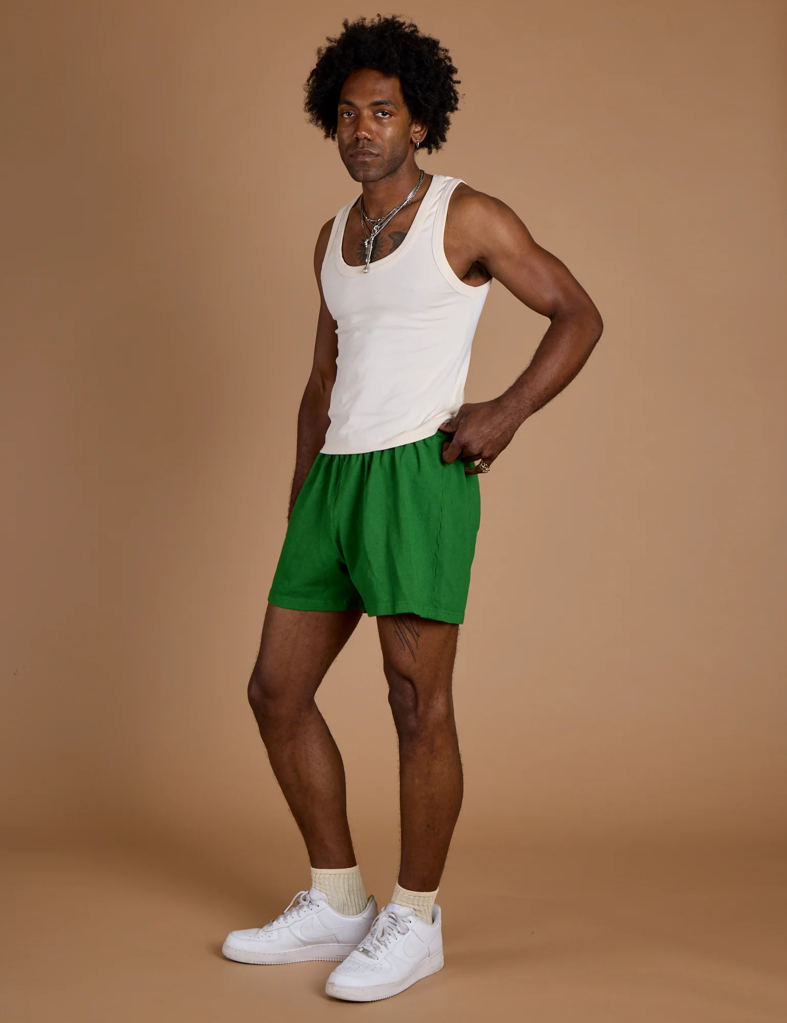 TRY-A-STYLE - Athletic Shorts - Forest Green *FINAL SALE* - Image 8