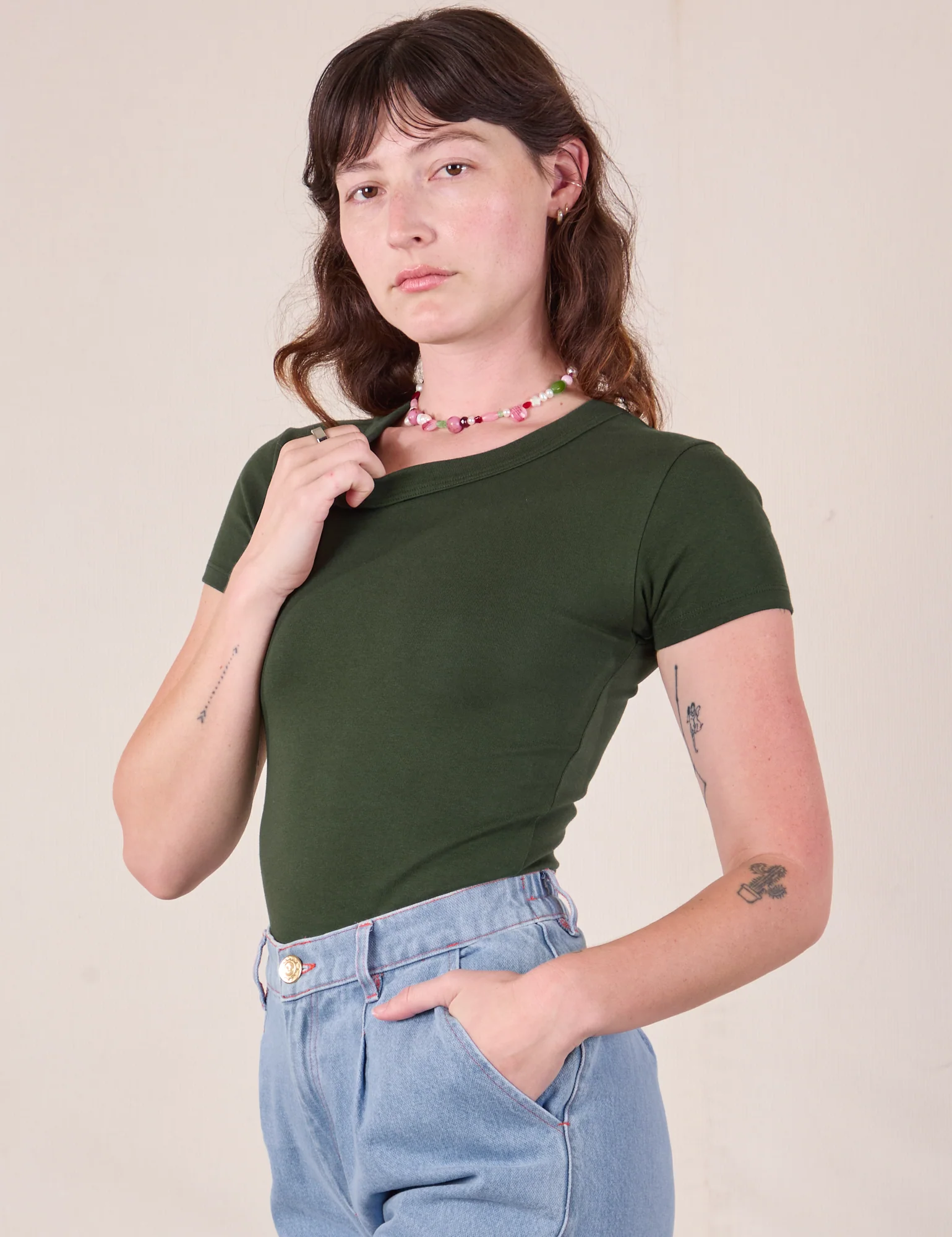 Baby Tee - Swamp Green - Image 18