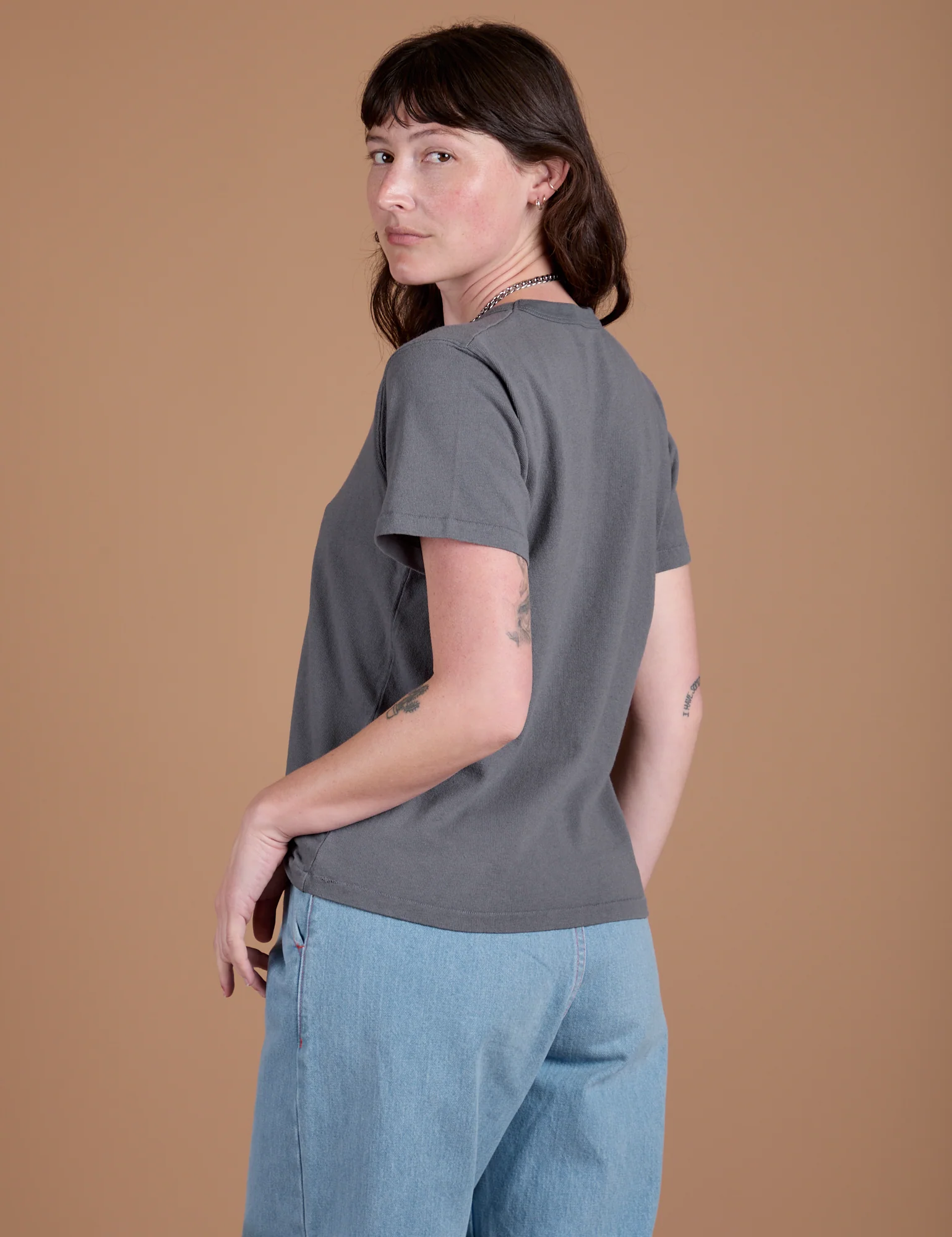 Burly Tee - Washed Grey - Image 16