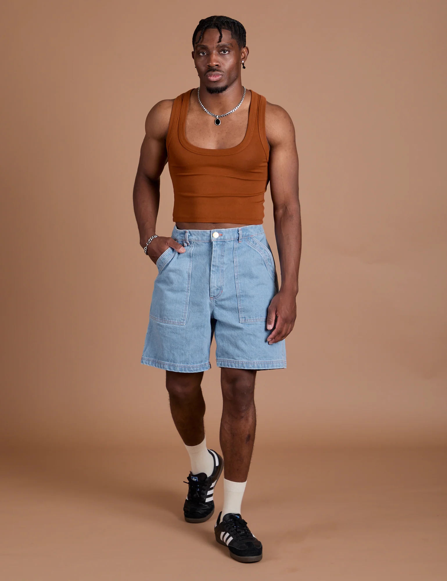 Carpenter Shorts - Light Wash