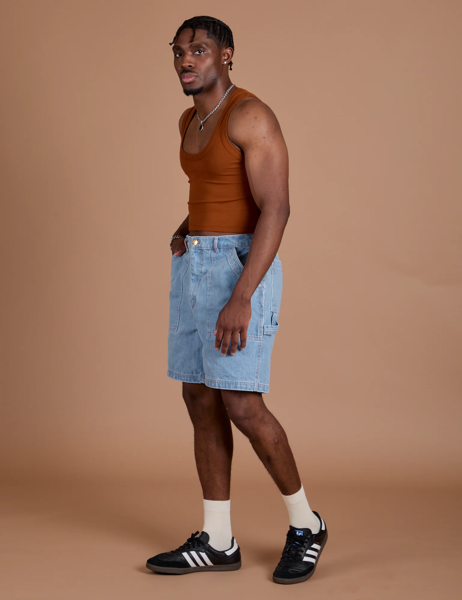 Carpenter Shorts - Light Wash - Image 7