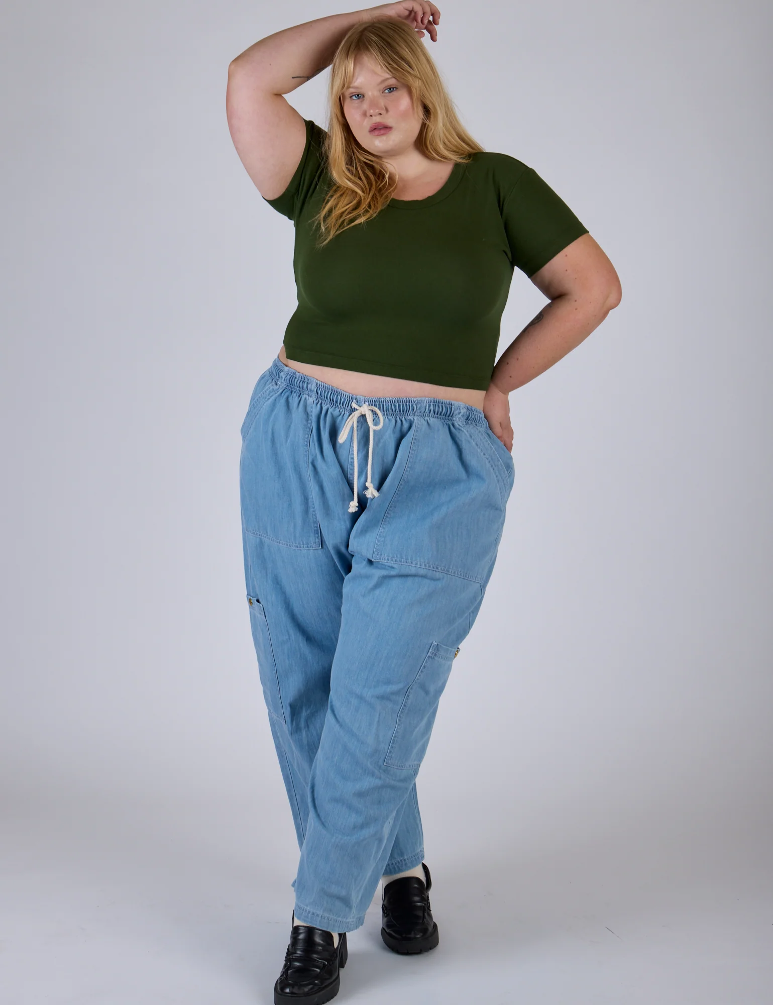 Cropped Baby Tee - Evergreen - Image 4