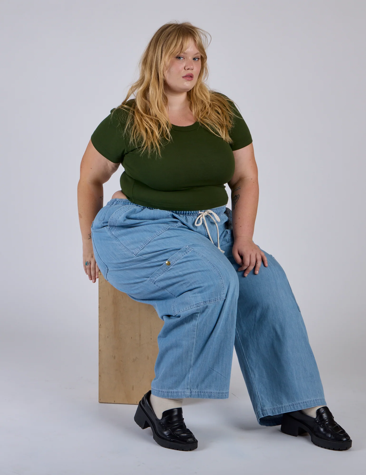 Cropped Baby Tee - Evergreen - Image 8
