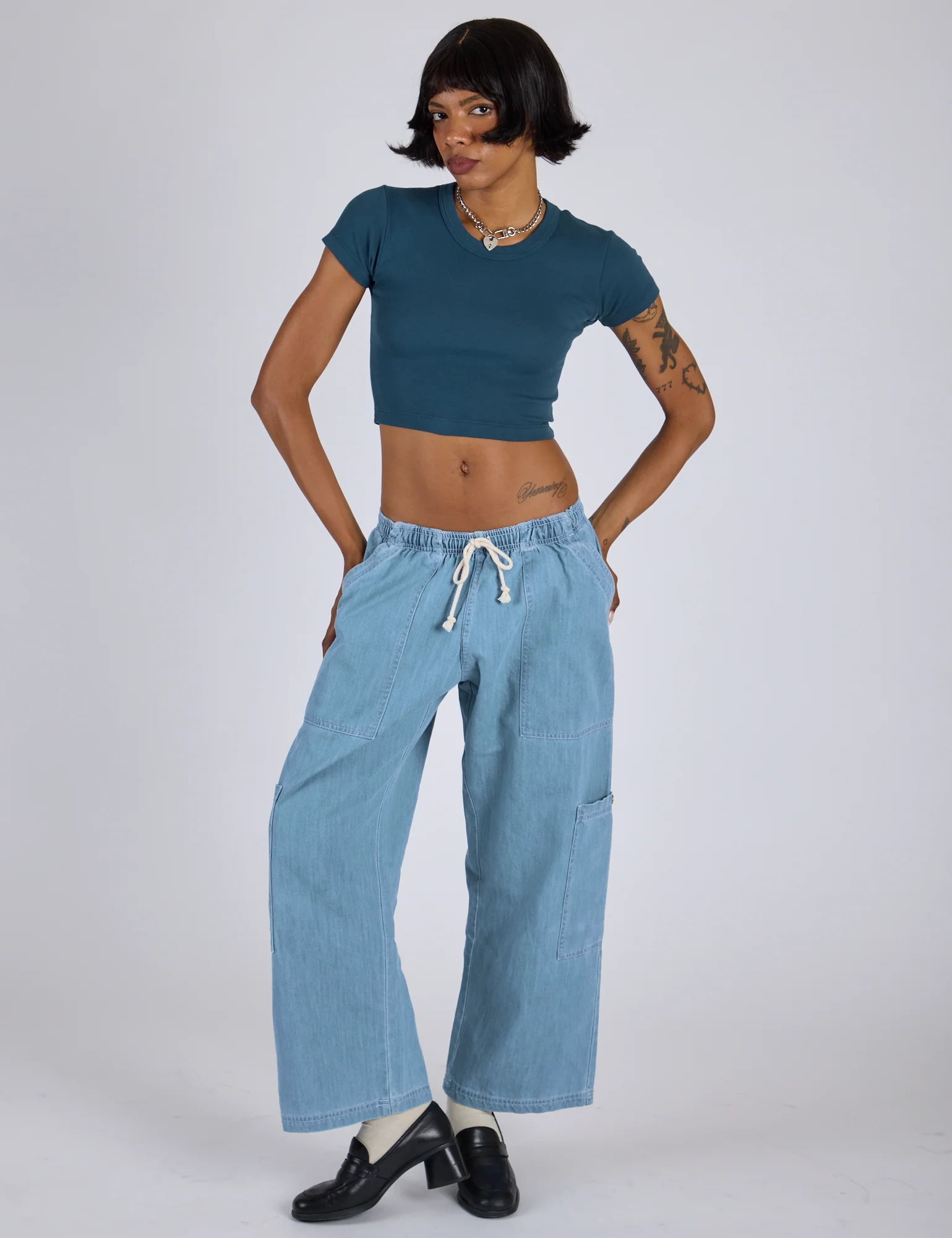 Cropped Baby Tee - Lagoon - Image 11
