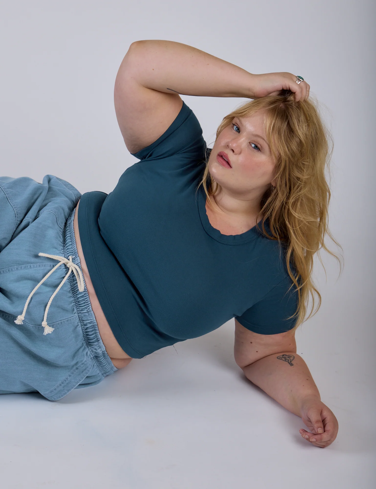 Cropped Baby Tee - Lagoon - Image 8