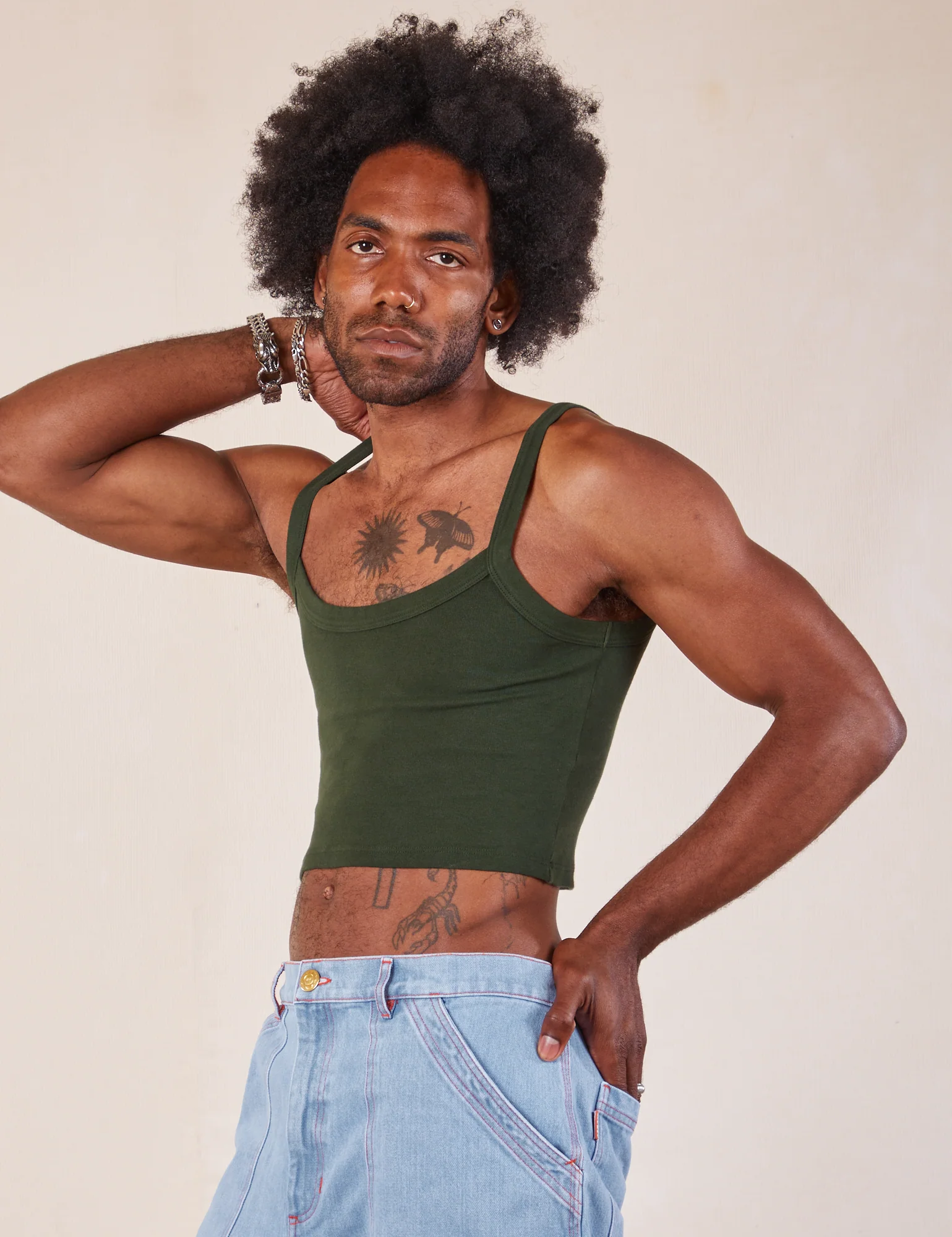 Cropped Cami - Swamp Green *FINAL SALE* - Image 15