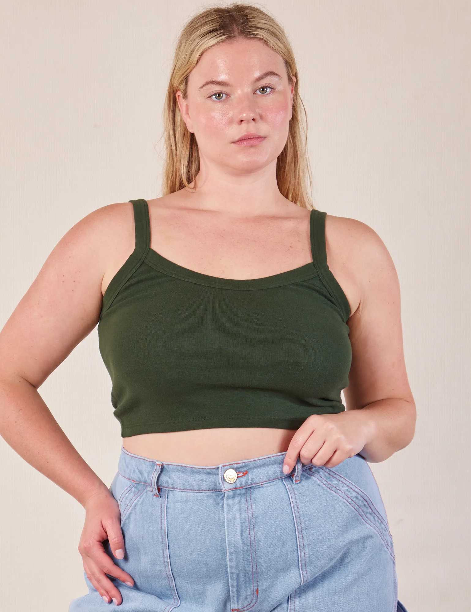 Cropped Cami - Swamp Green *FINAL SALE* - Image 18