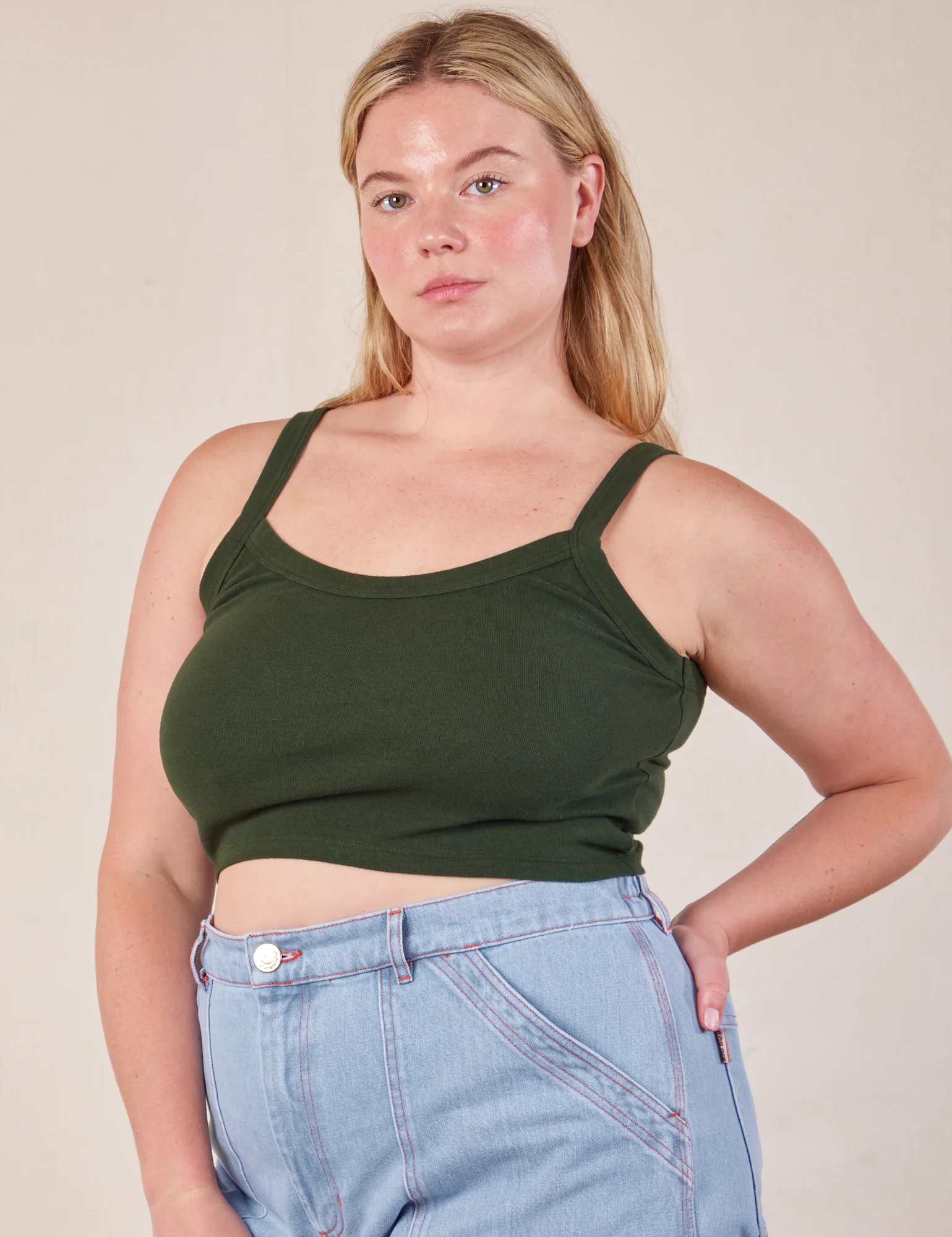 Cropped Cami - Swamp Green *FINAL SALE* - Image 19
