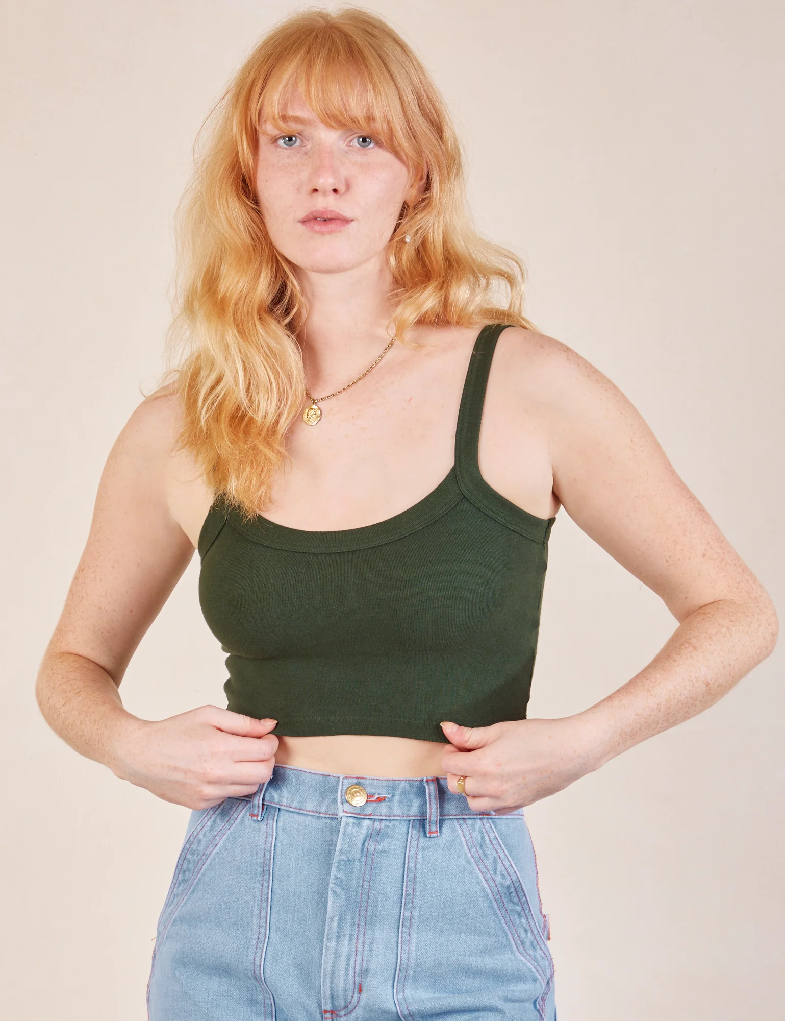 Cropped Cami - Swamp Green *FINAL SALE* - Image 3