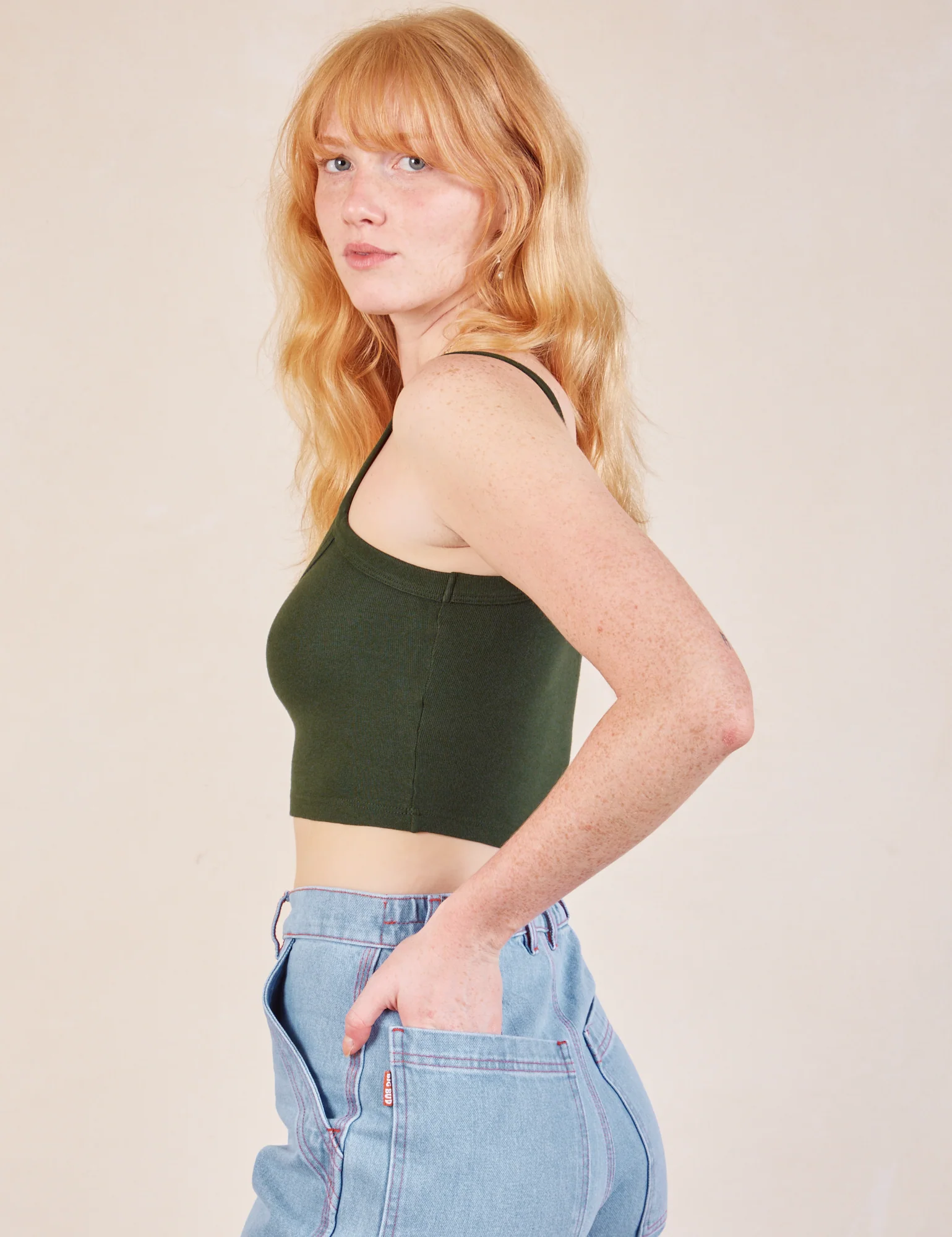 Cropped Cami - Swamp Green *FINAL SALE* - Image 5