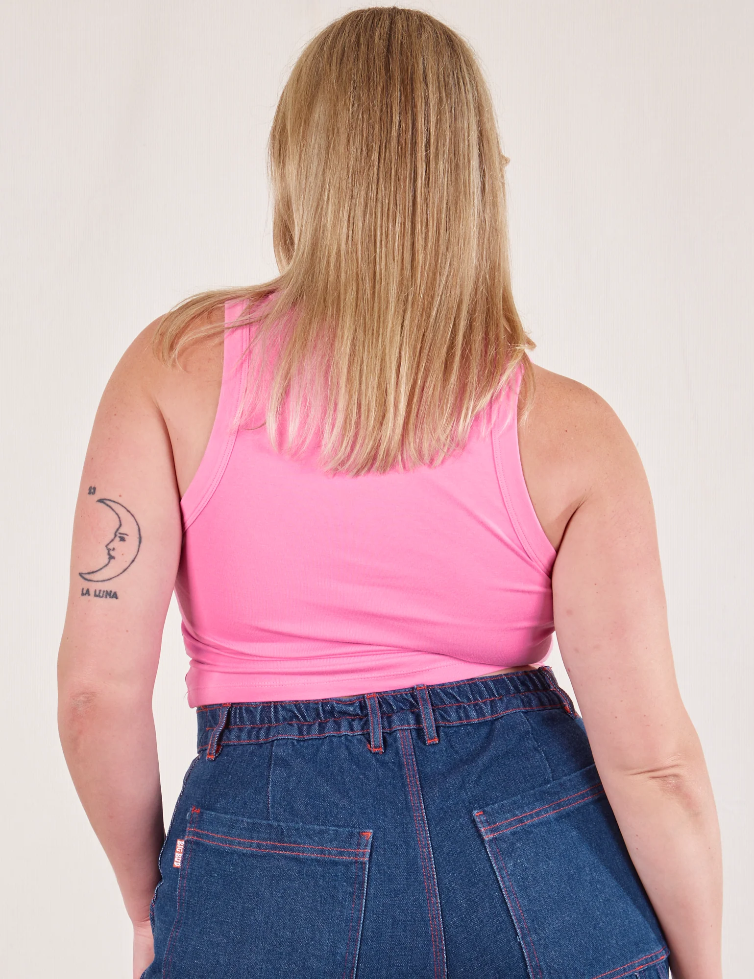 Cropped Tank Top - Bubblegum Pink - Image 7