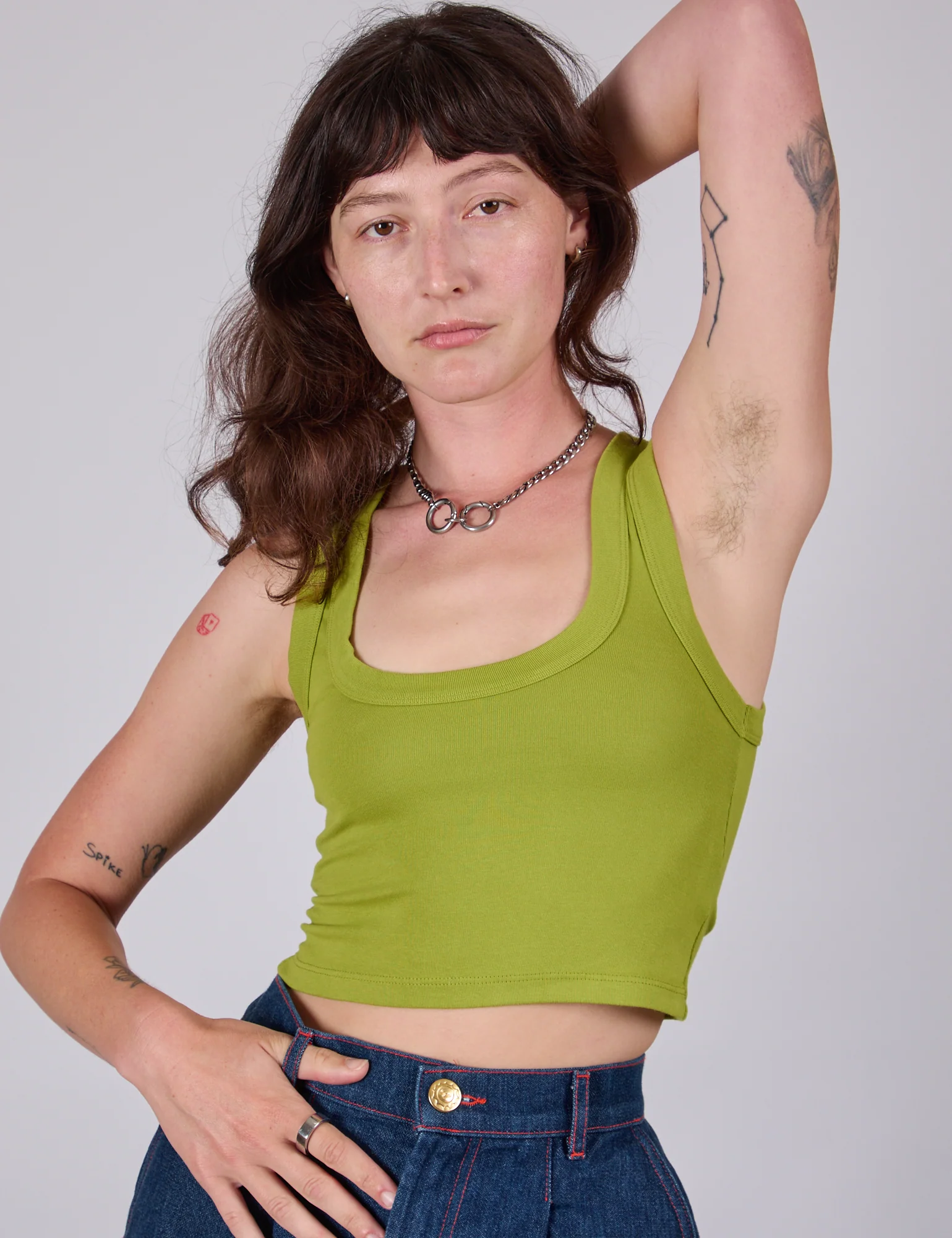 Cropped Tank Top - Gross Green - Image 3