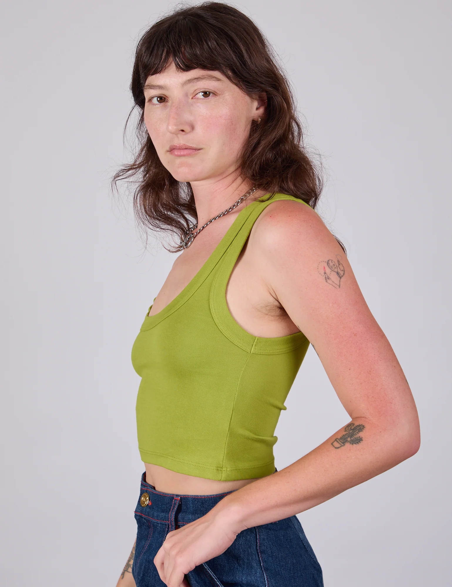 Cropped Tank Top - Gross Green - Image 5