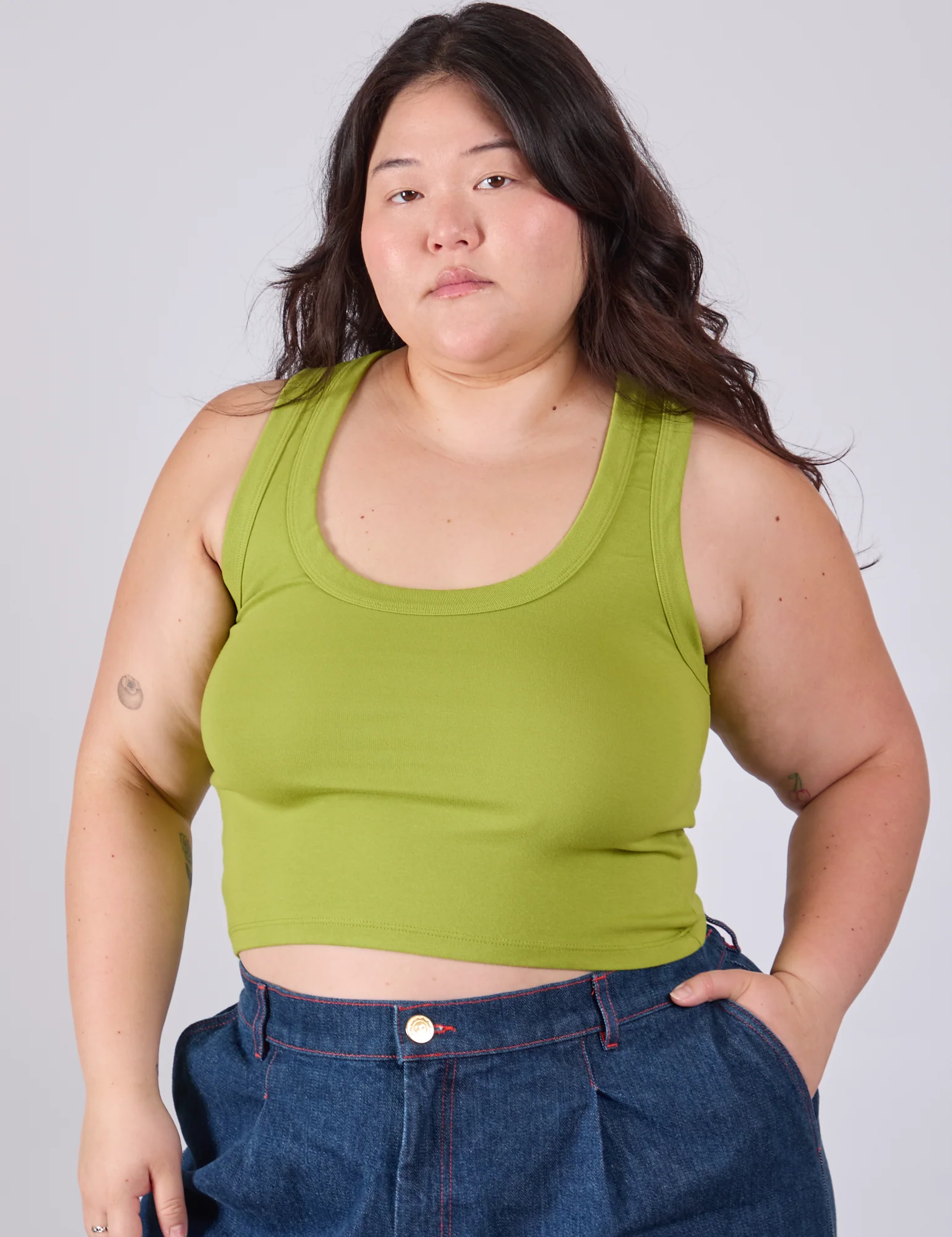Cropped Tank Top - Gross Green - Image 9