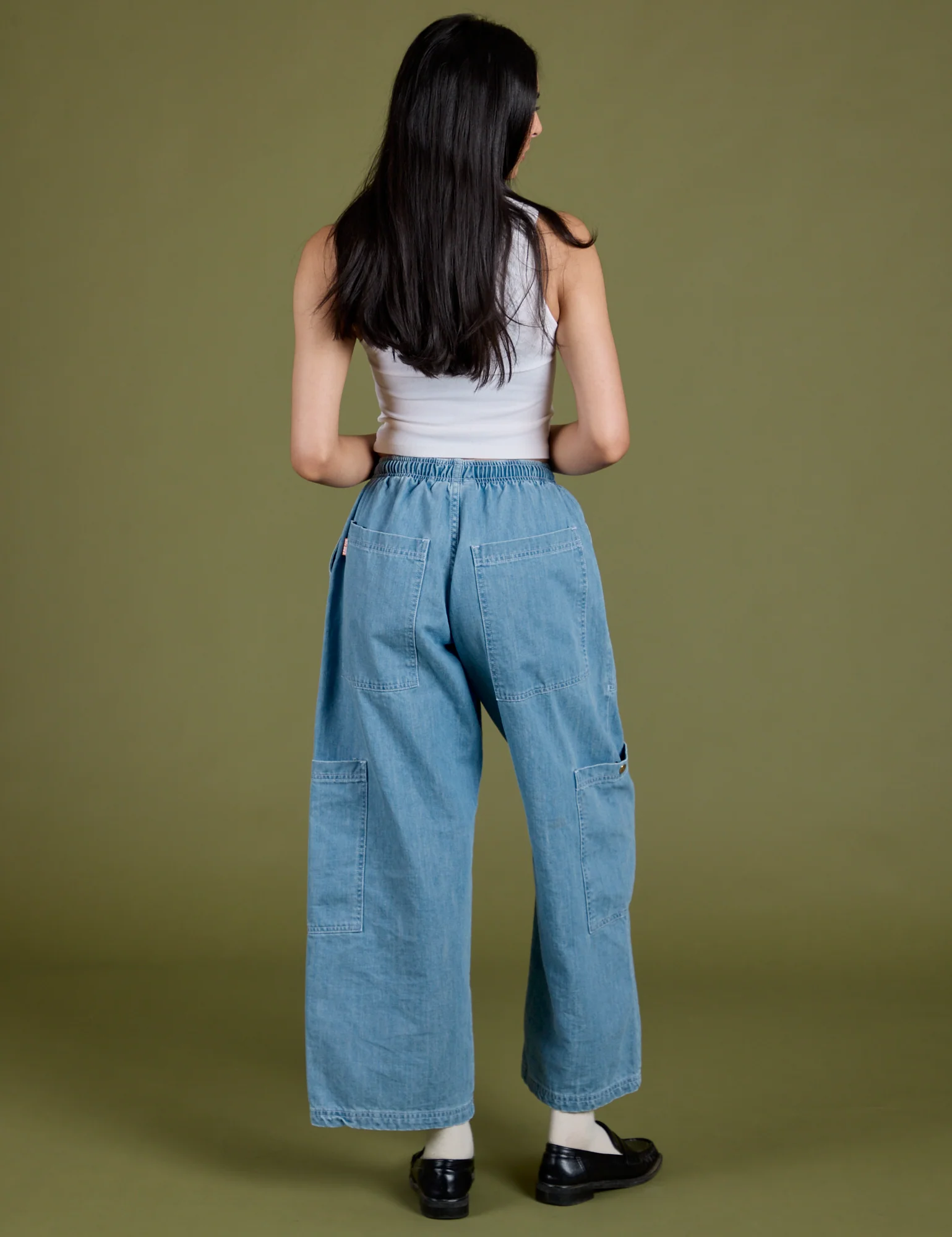 Denim Drop Pocket Pants - Light Wash - Image 24