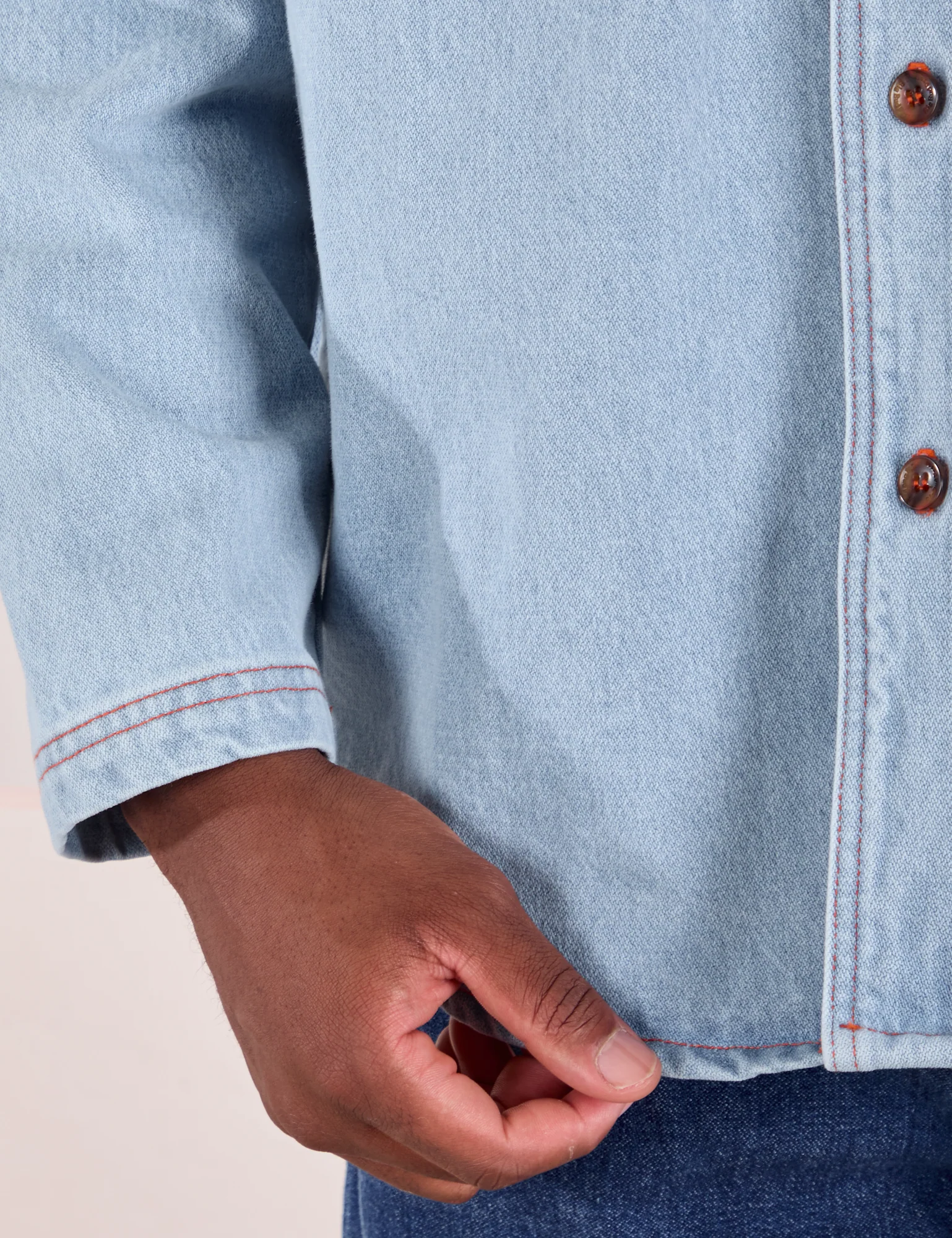 Denim Overshirt - Light Wash - Image 8
