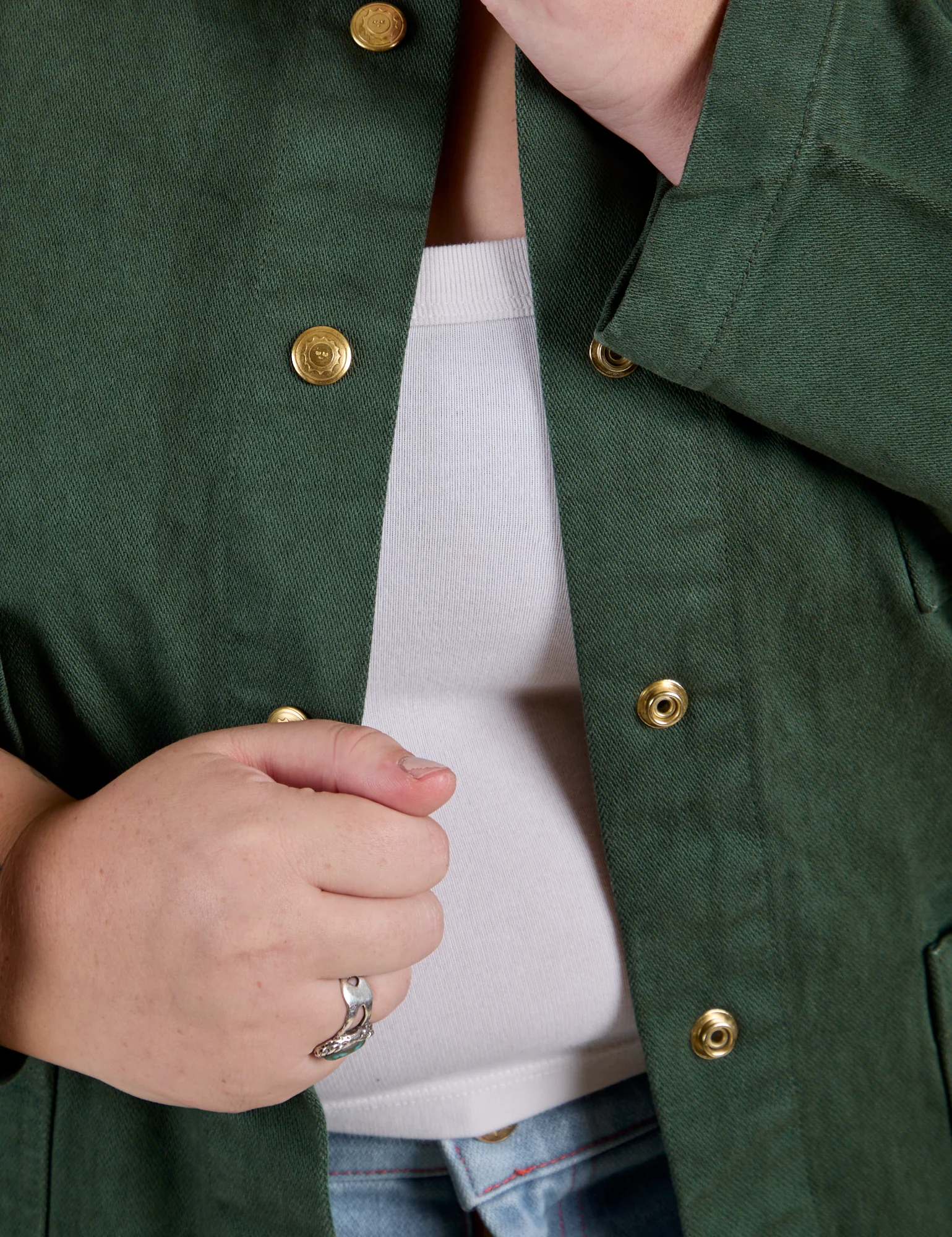 Denim Work Jacket - Swamp Green *FINAL SALE* - Image 12