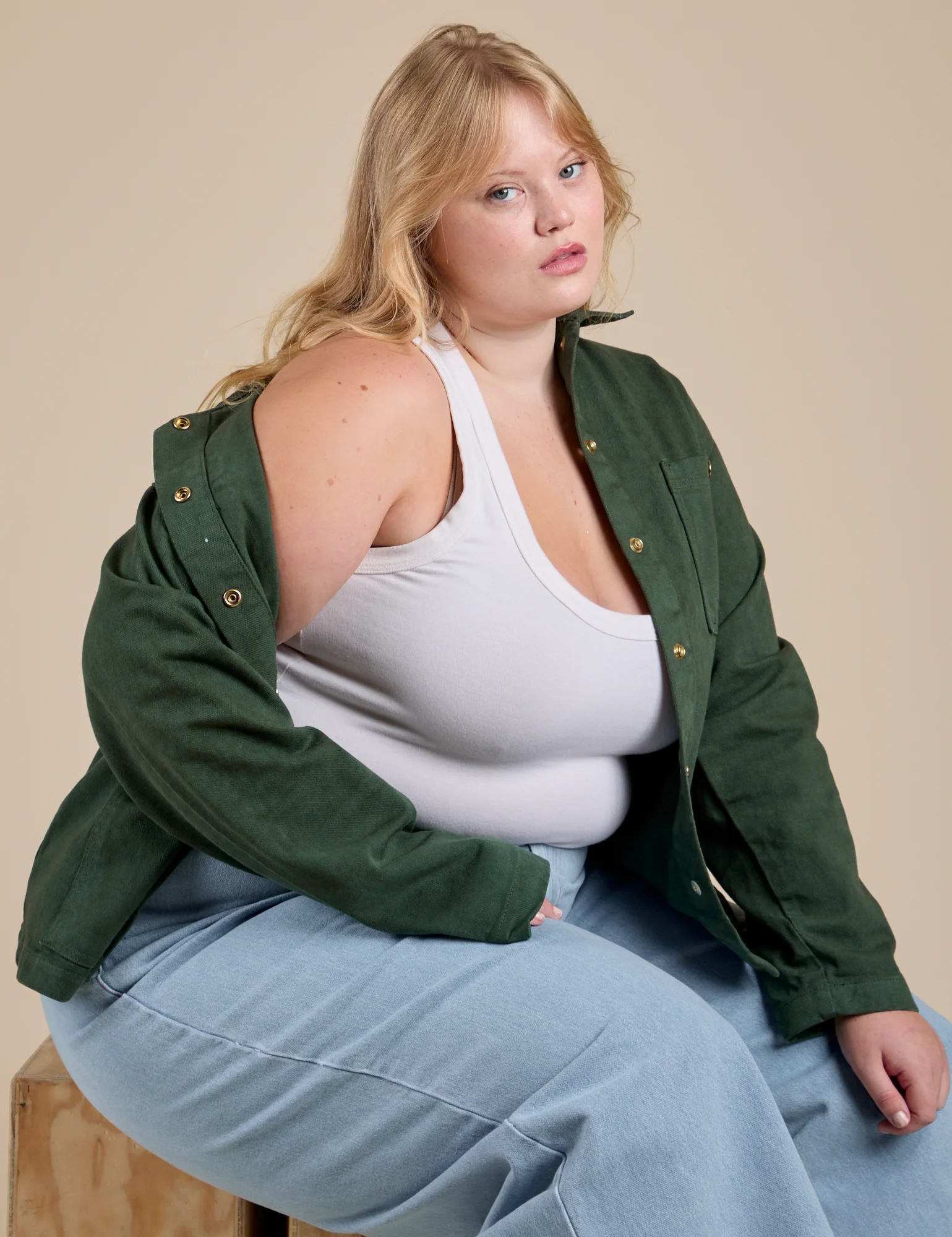 Denim Work Jacket - Swamp Green *FINAL SALE* - Image 15