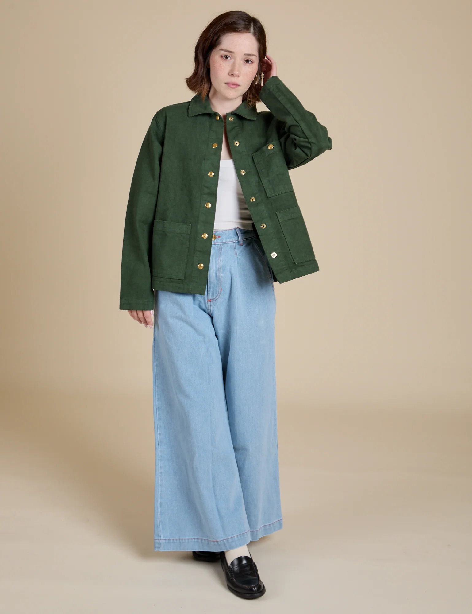 Denim Work Jacket - Swamp Green *FINAL SALE* - Image 18