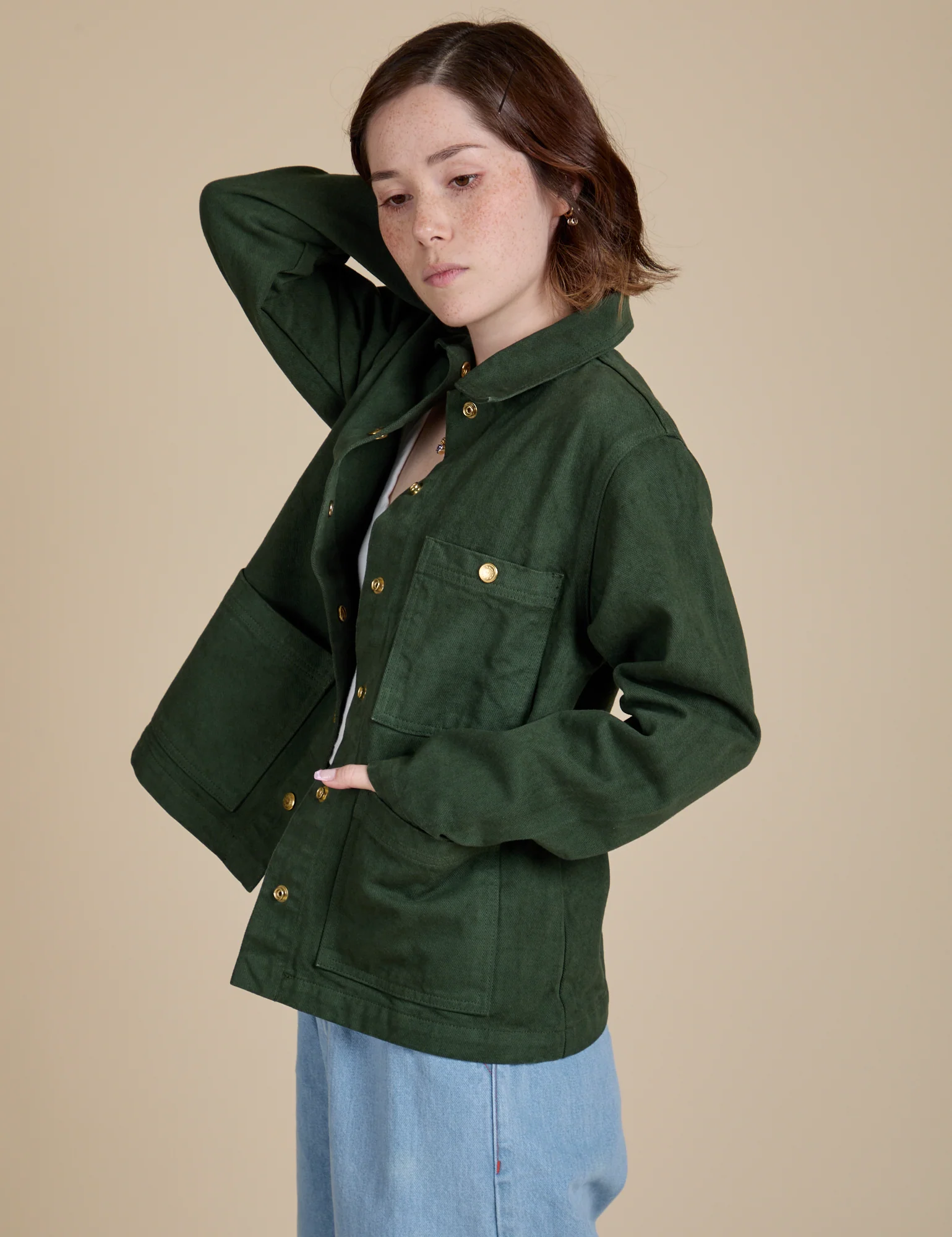 Denim Work Jacket - Swamp Green *FINAL SALE* - Image 19