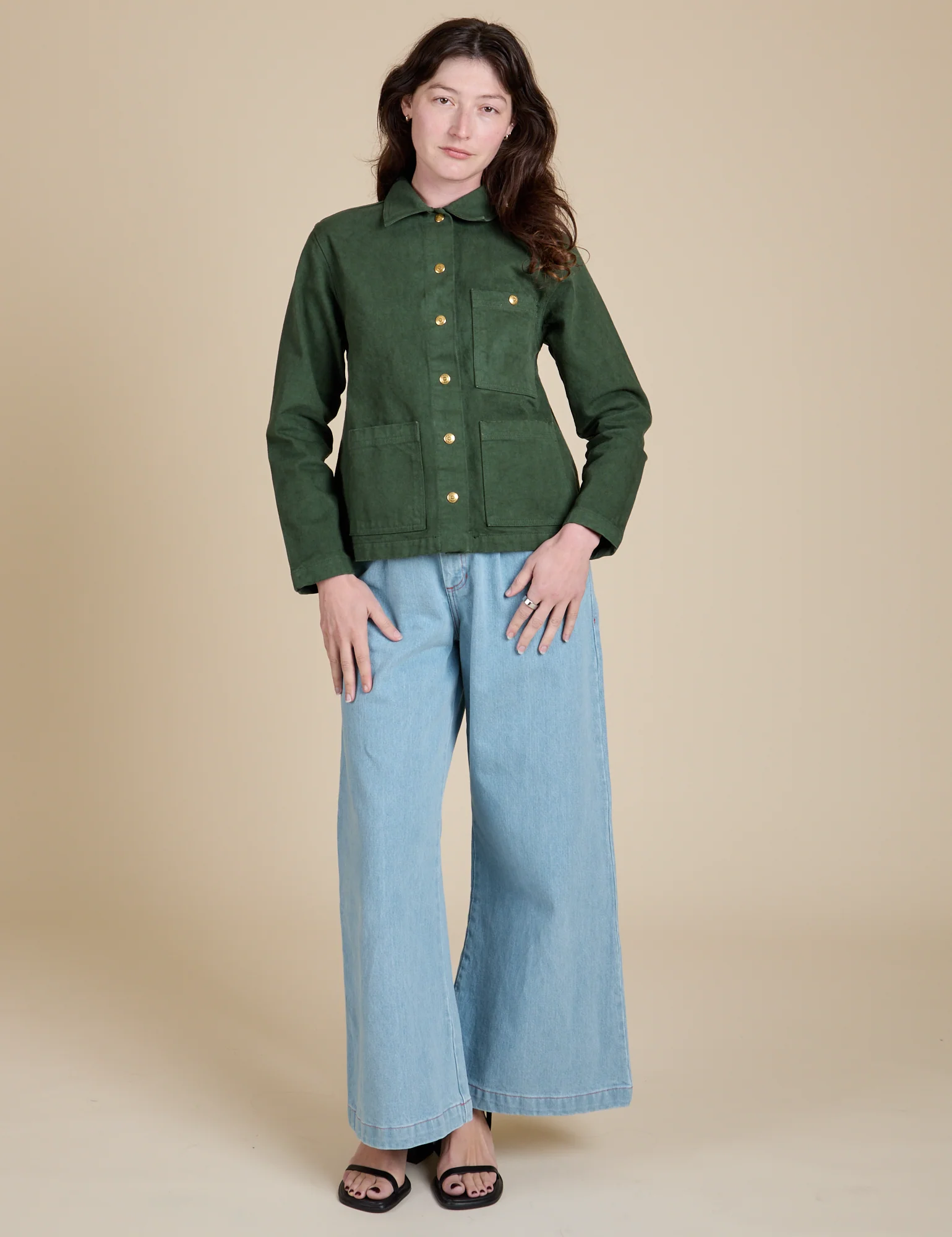Denim Work Jacket - Swamp Green *FINAL SALE* - Image 4