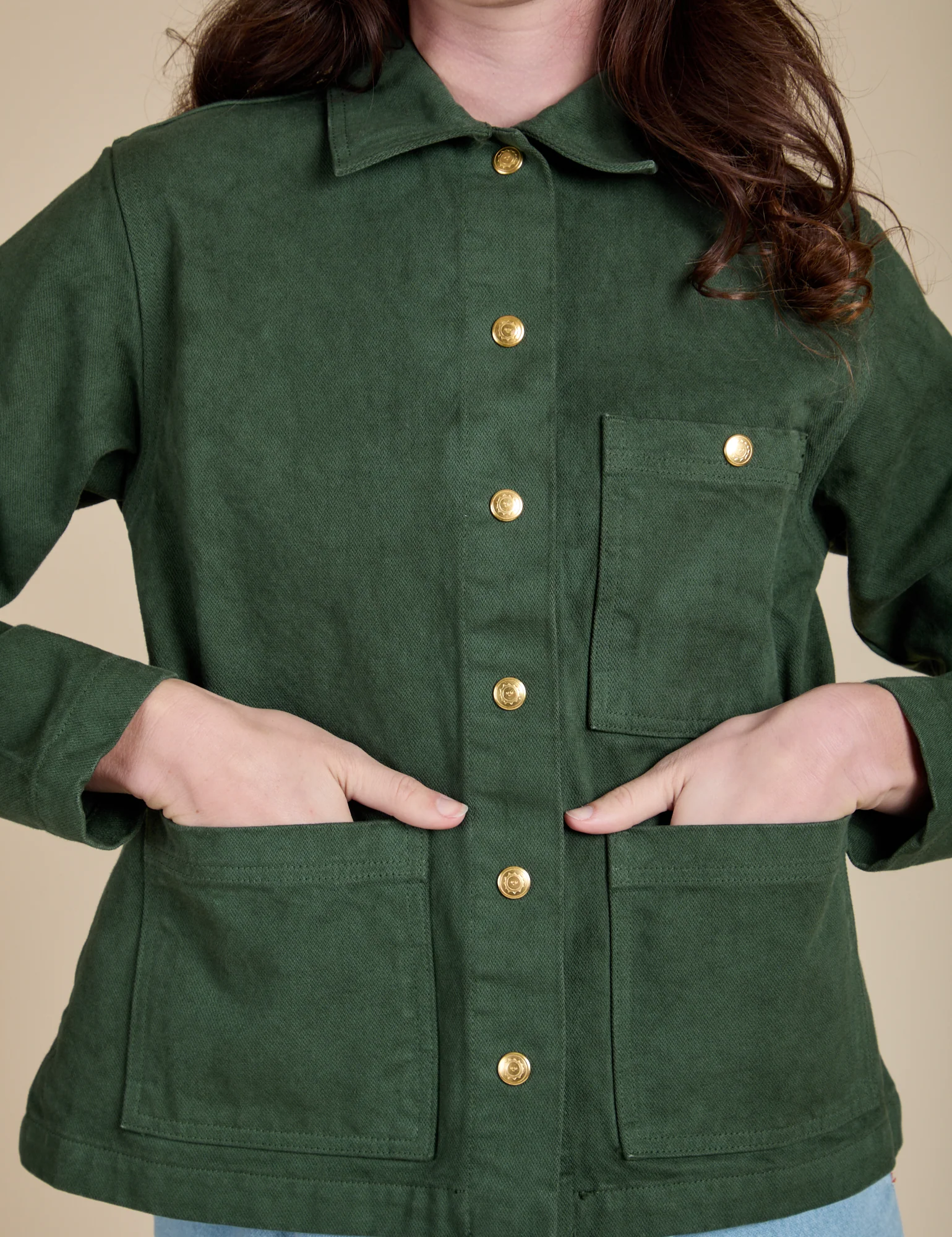 Denim Work Jacket - Swamp Green *FINAL SALE* - Image 5
