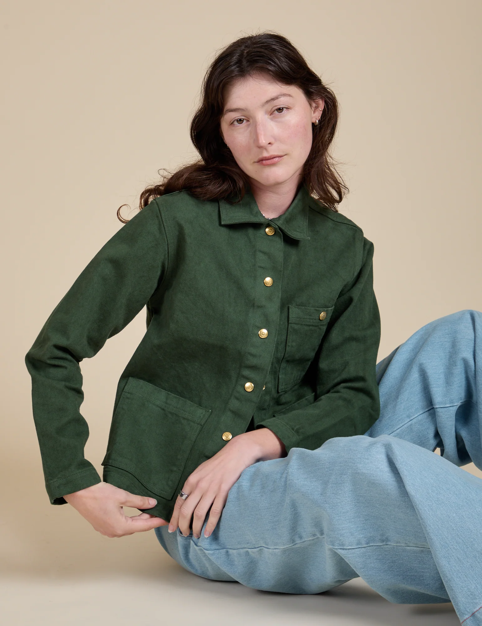 Denim Work Jacket - Swamp Green *FINAL SALE* - Image 8