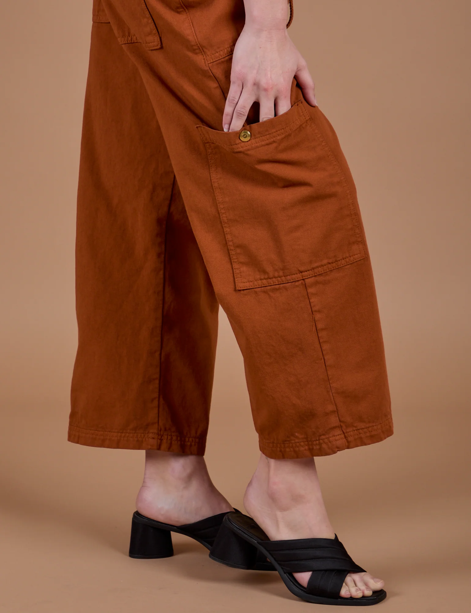Drop Pocket Cargo Pants - Burnt Terracotta - Image 12