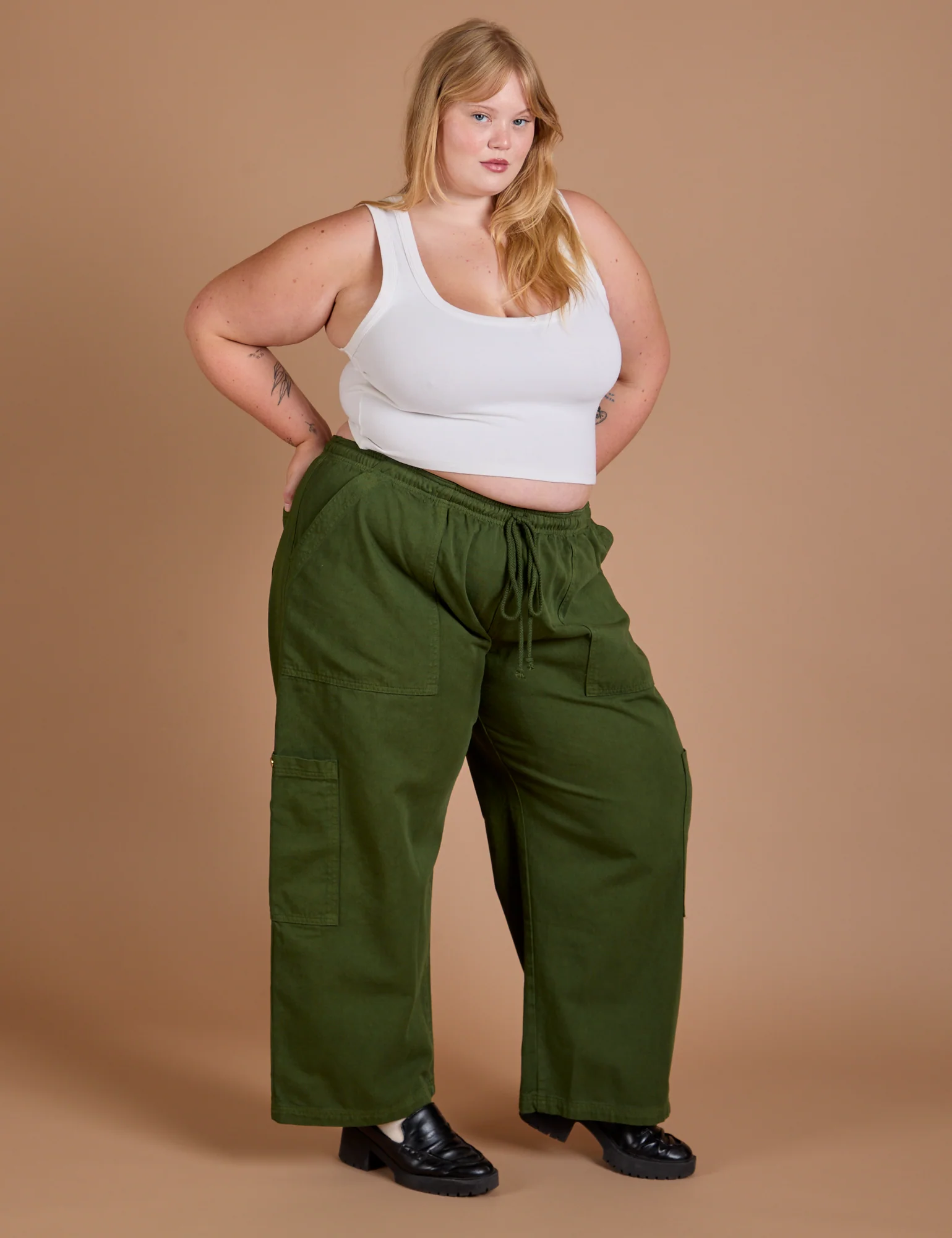 Drop Pocket Cargo Pants - Evergreen - Image 13