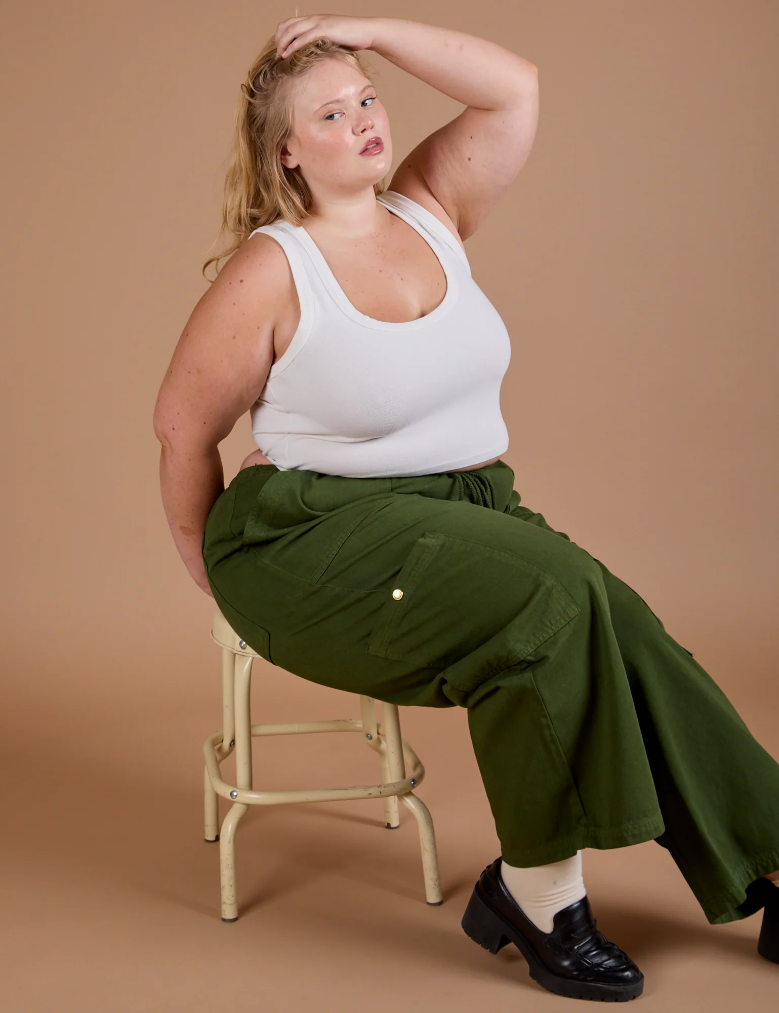 Drop Pocket Cargo Pants - Evergreen - Image 17