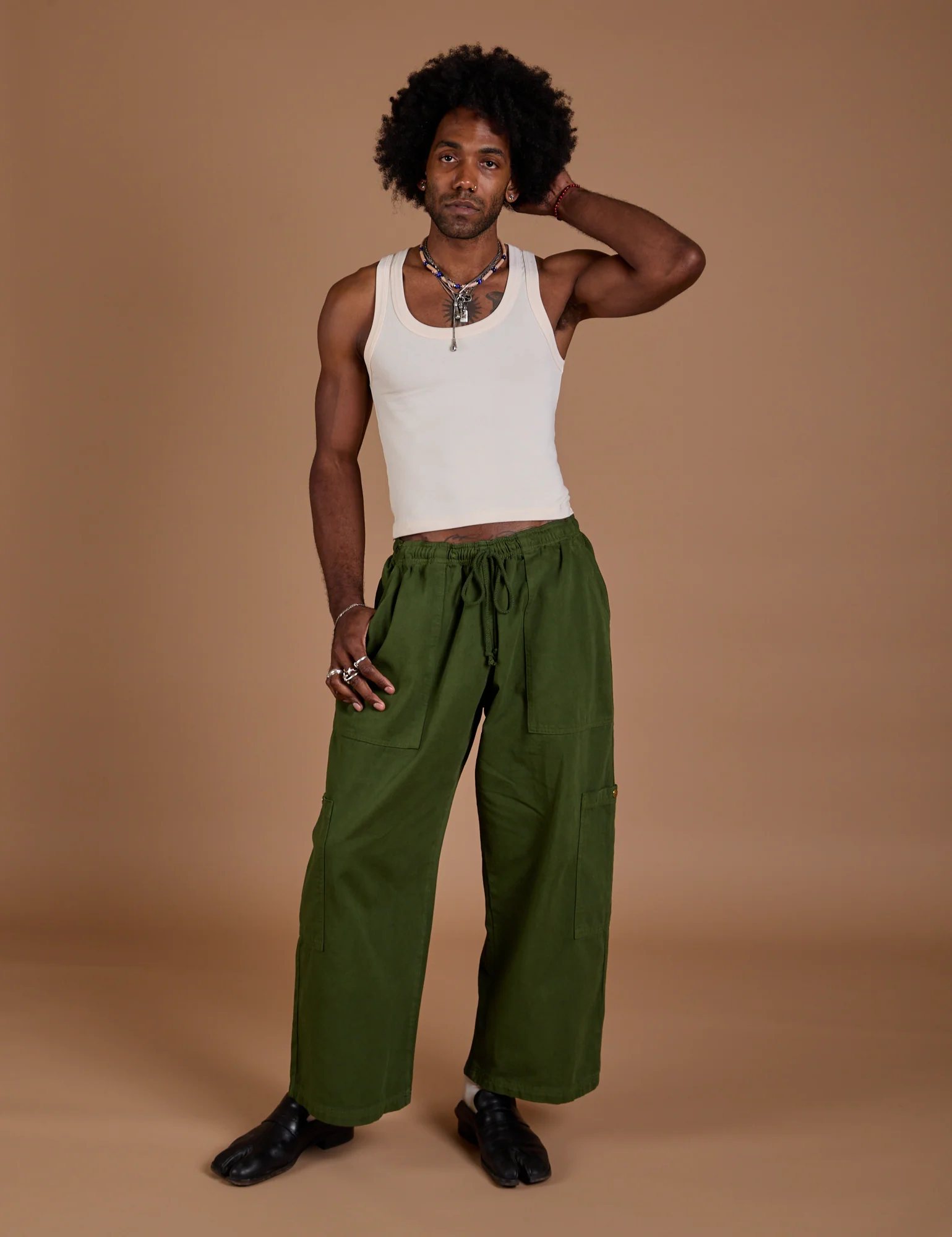 Drop Pocket Cargo Pants - Evergreen - Image 18