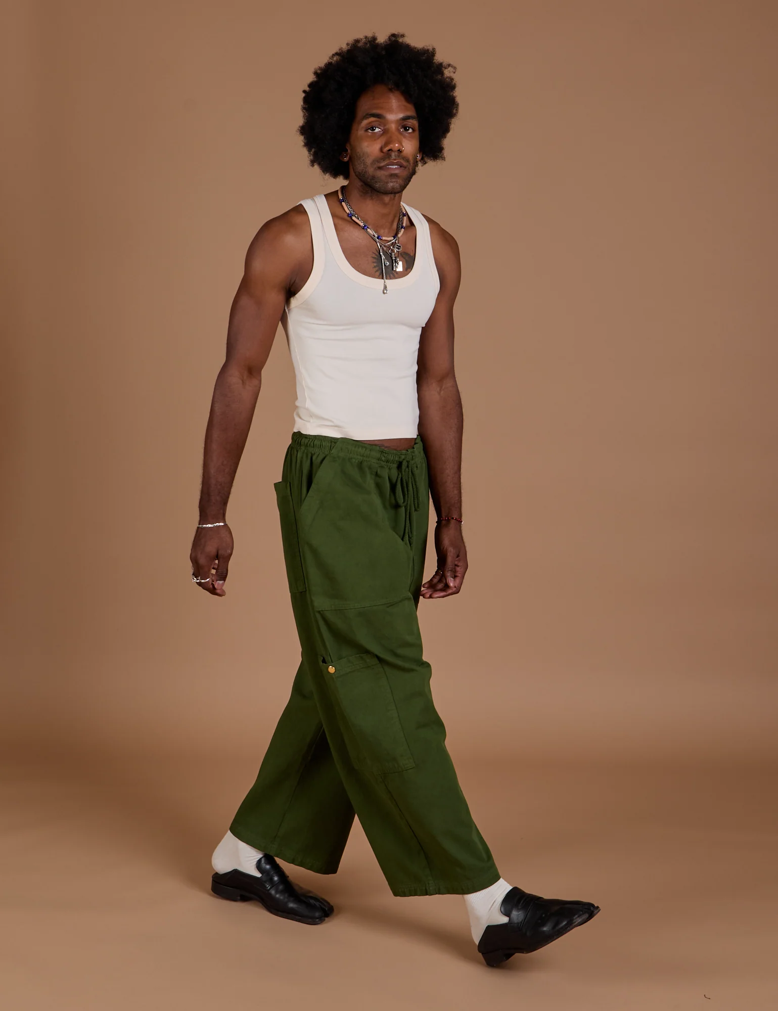 Drop Pocket Cargo Pants - Evergreen - Image 21