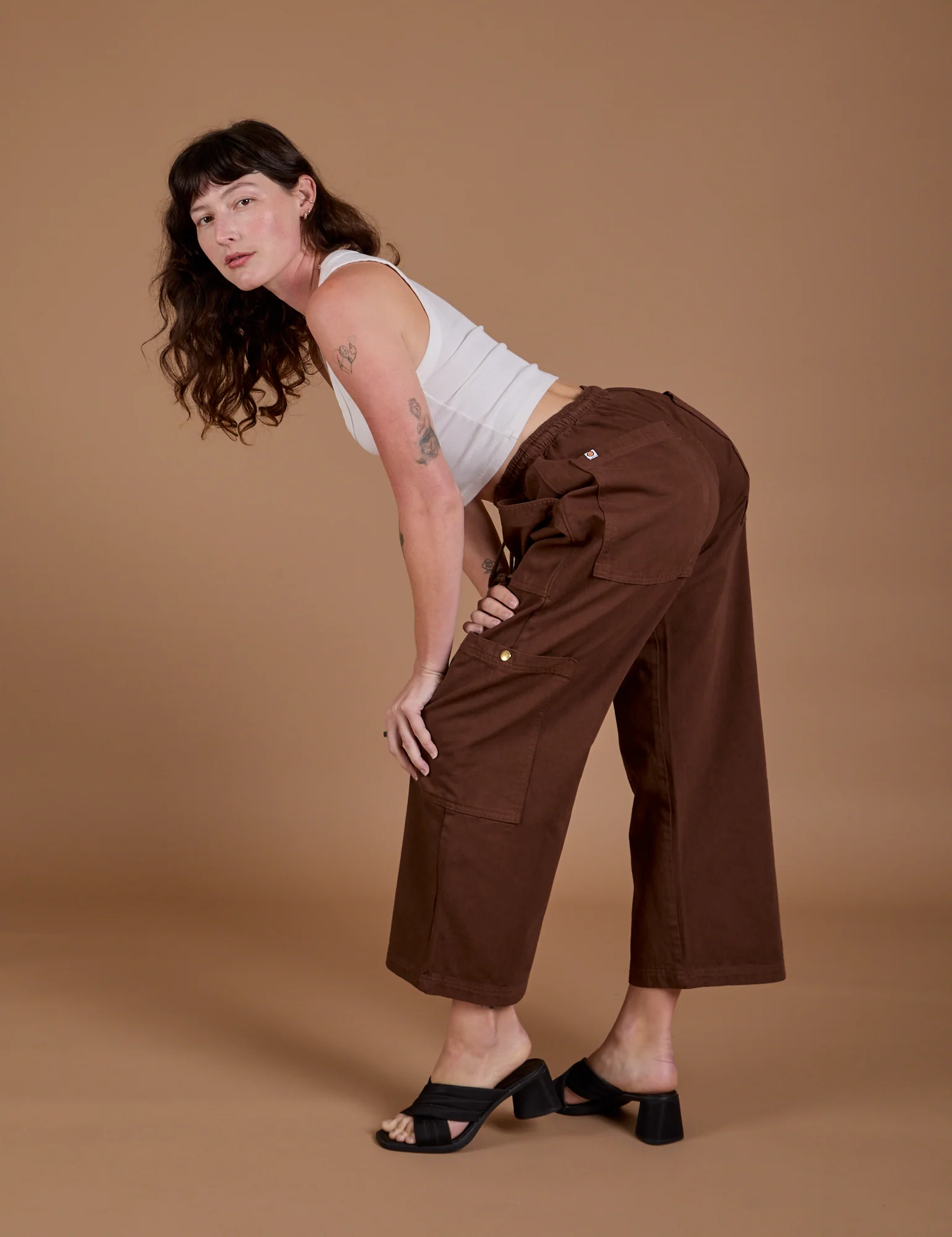 Drop Pocket Cargo Pants - Fudgesicle Brown - Image 25