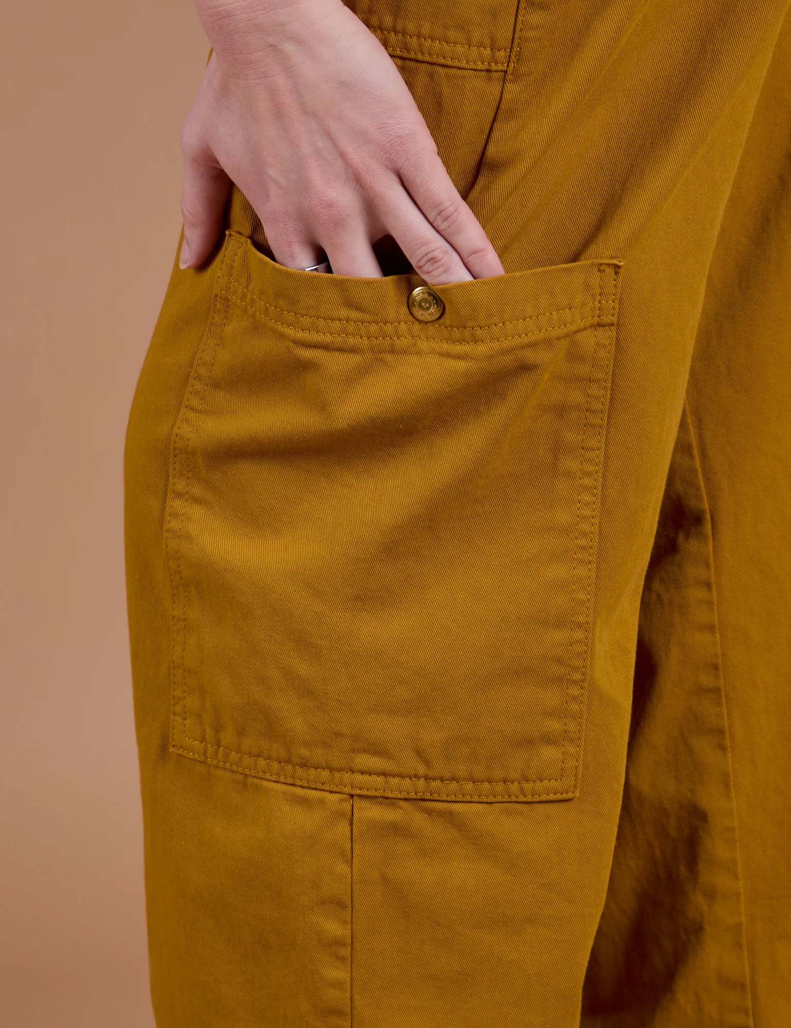 Drop Pocket Cargo Pants - Spicy Mustard - Image 7