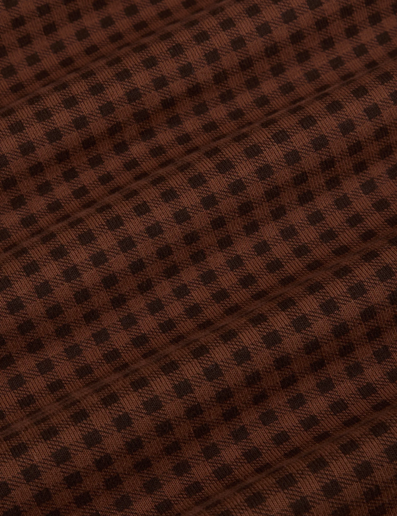 Gingham Long Sleeve Baby Tee - Fudgesicle Brown *FINAL SALE* - Image 2