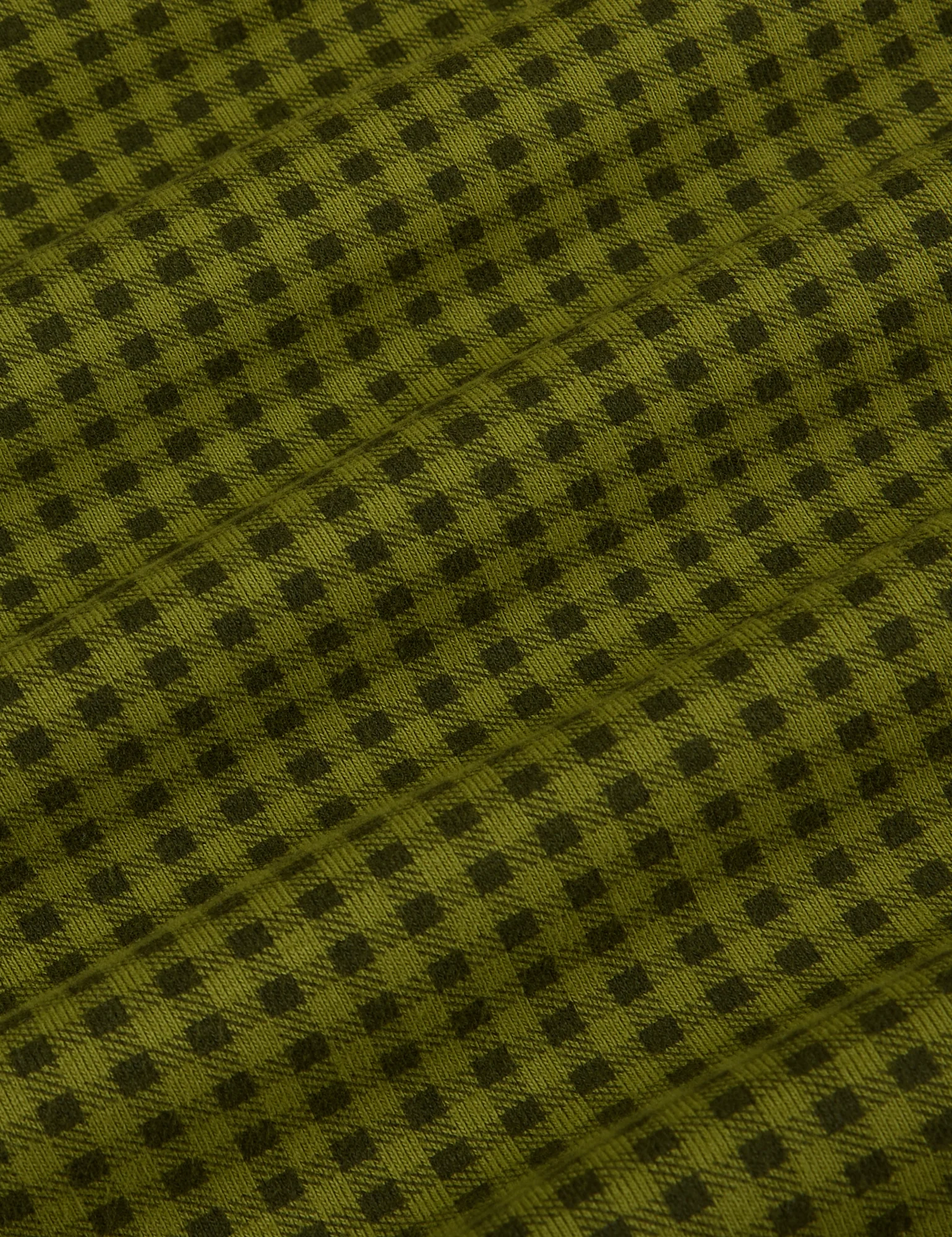 Gingham Long Sleeve Baby Tee - Summer Olive *FINAL SALE* - Image 2
