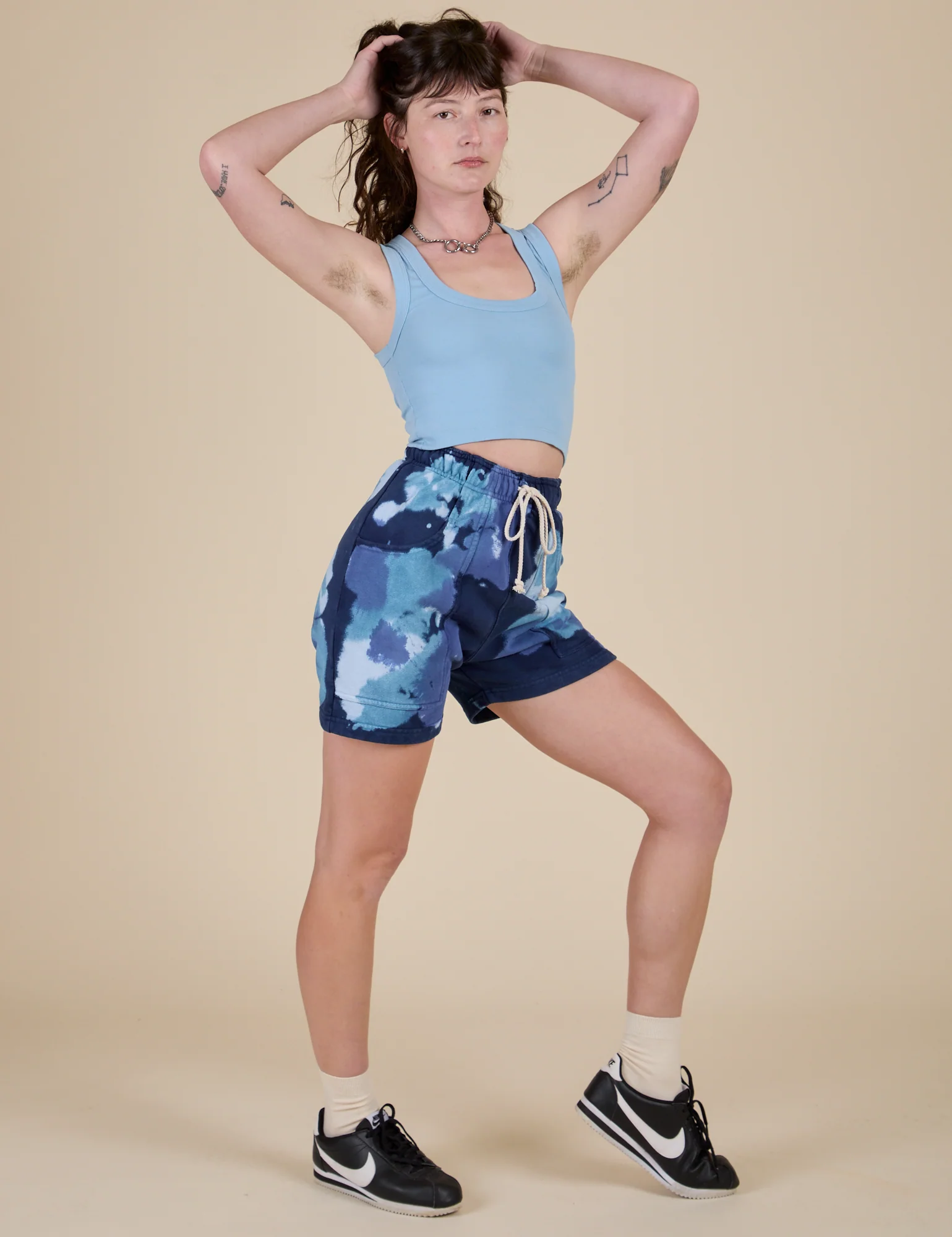 Heavyweight Sweat Shorts - Blue Magic Waters - Image 6
