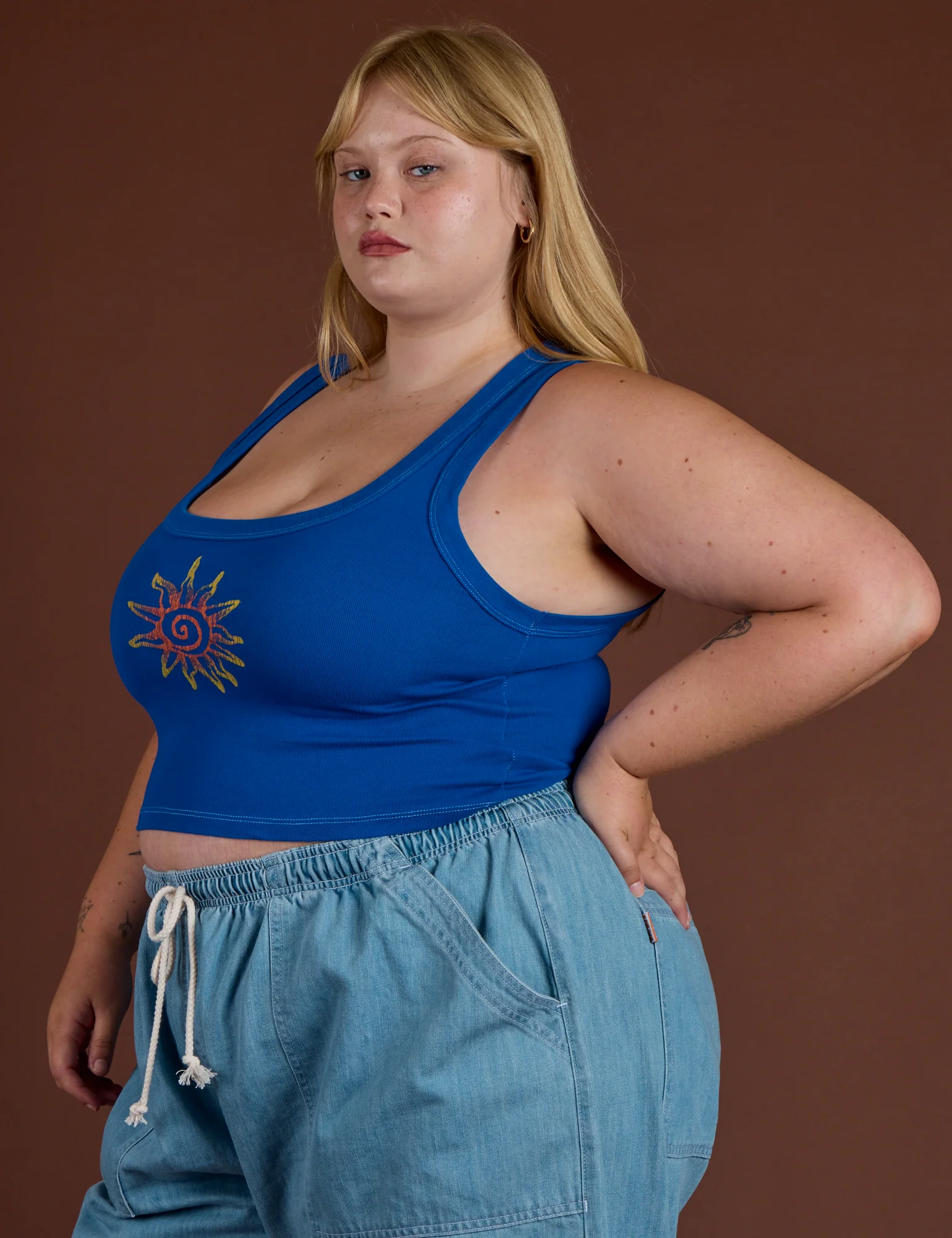 Icon Cropped Tank - Blue Sun - Image 13