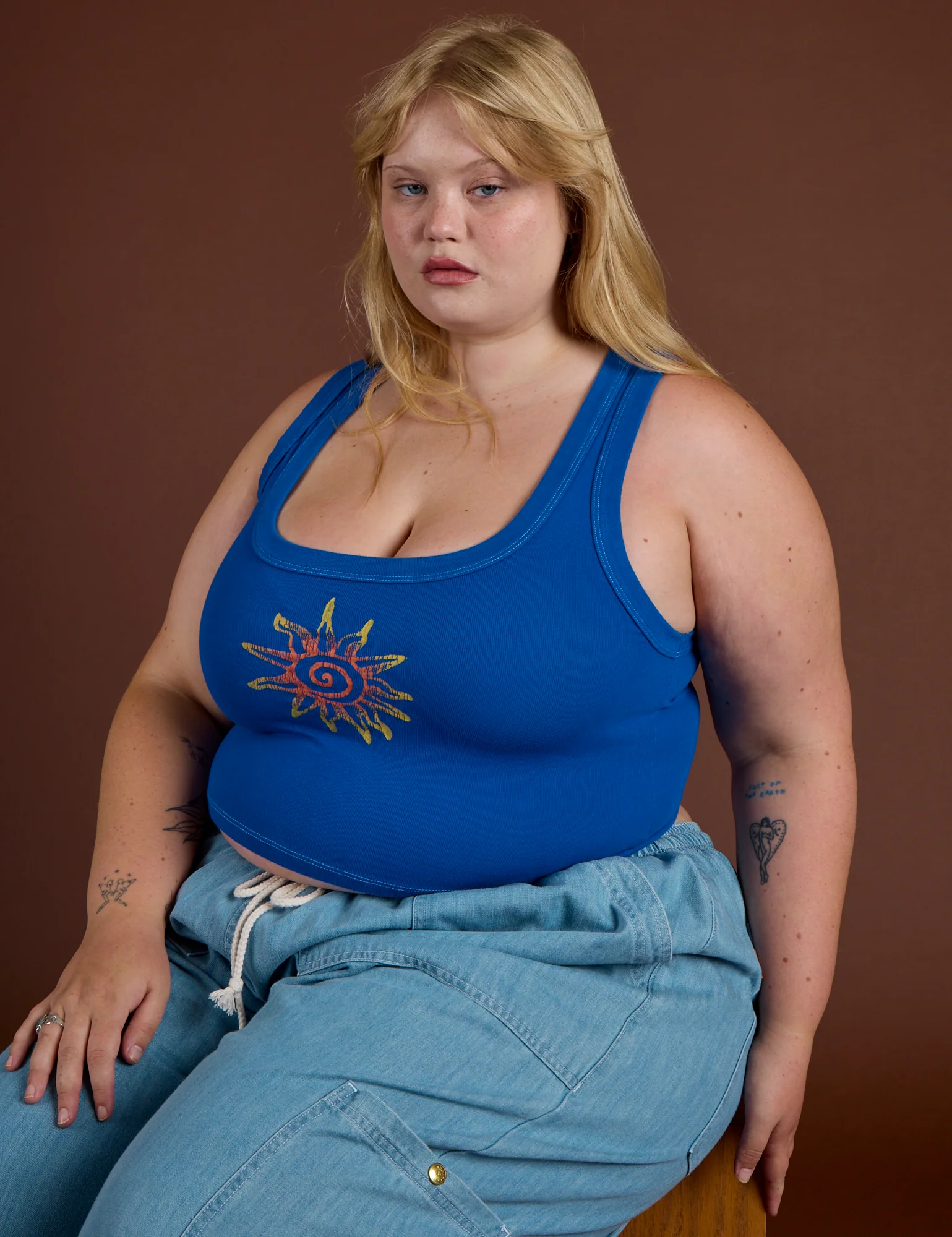 Icon Cropped Tank - Blue Sun - Image 16