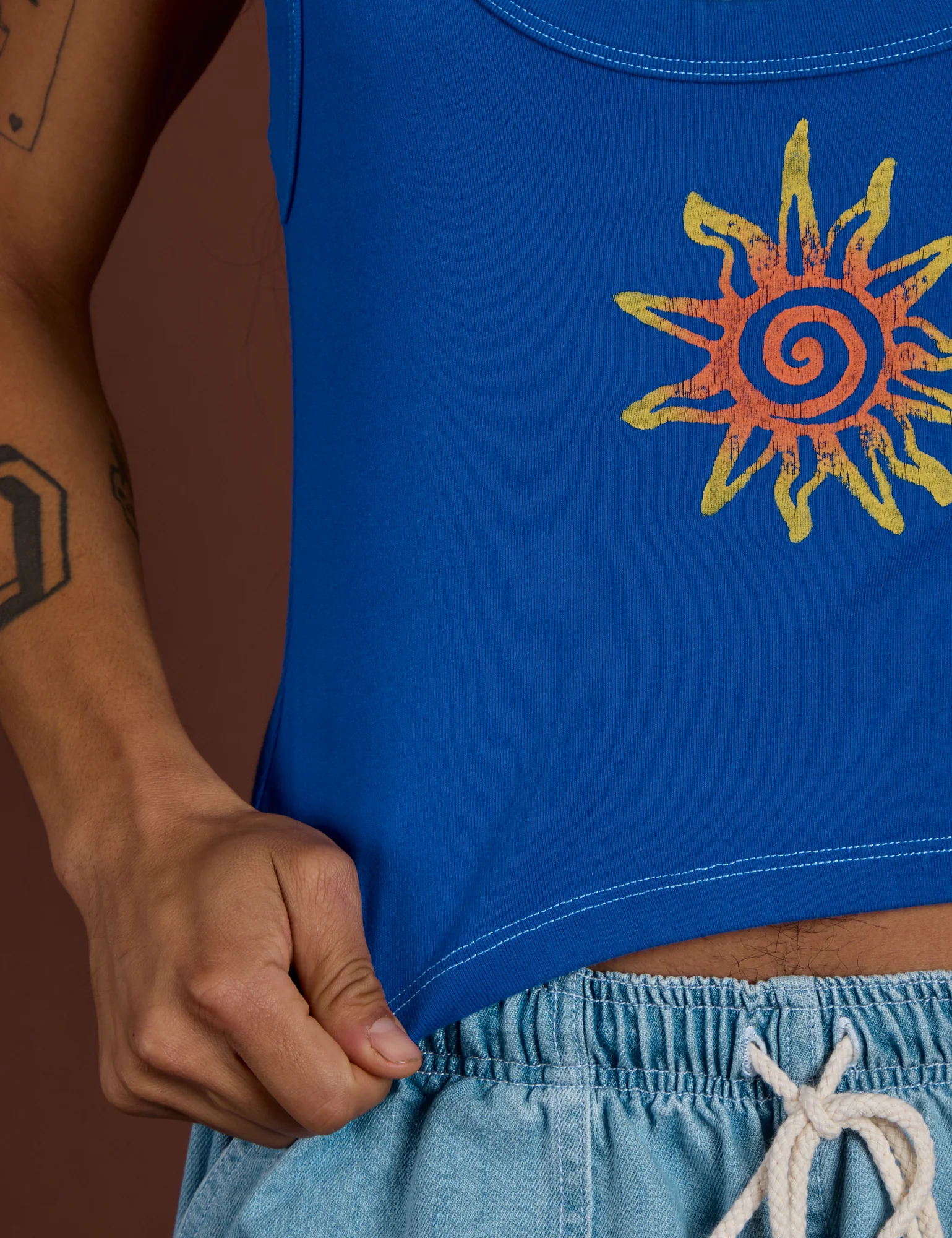 Icon Cropped Tank - Blue Sun - Image 18