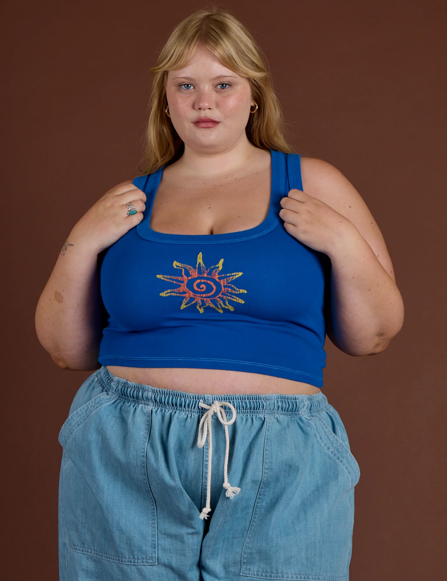 Icon Cropped Tank - Blue Sun - Image 9