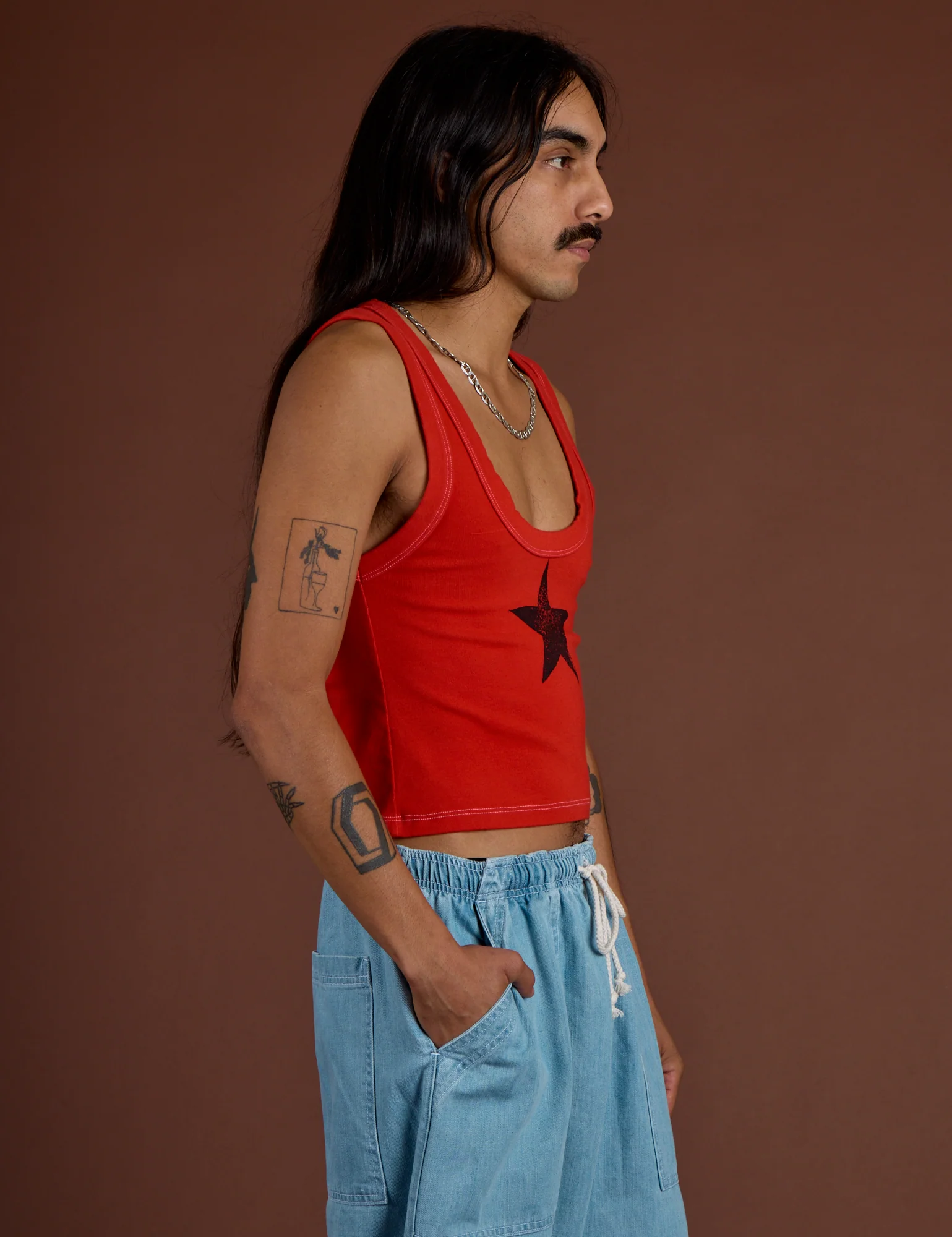 Icon Cropped Tank - Red Star - Image 18