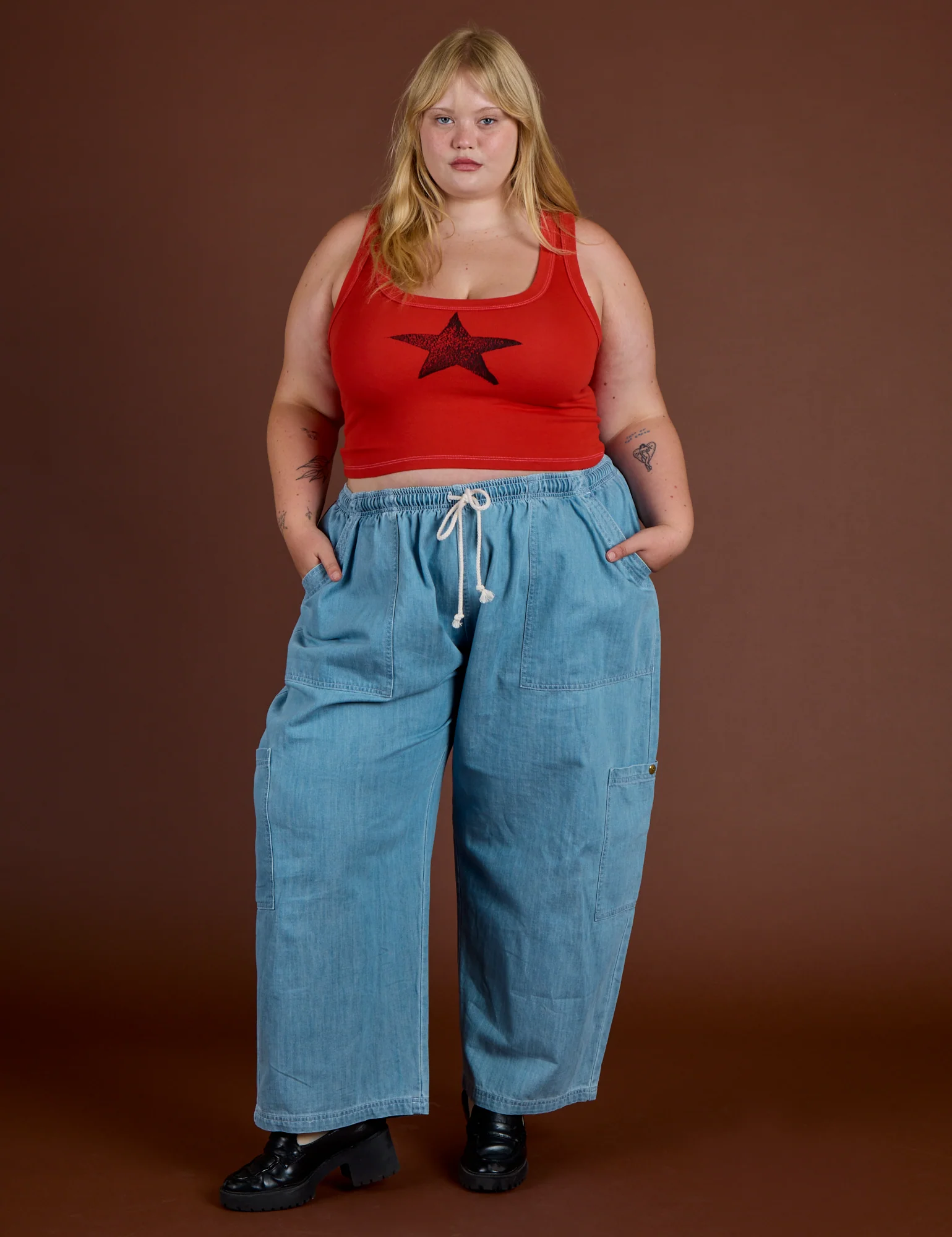 Icon Cropped Tank - Red Star - Image 9