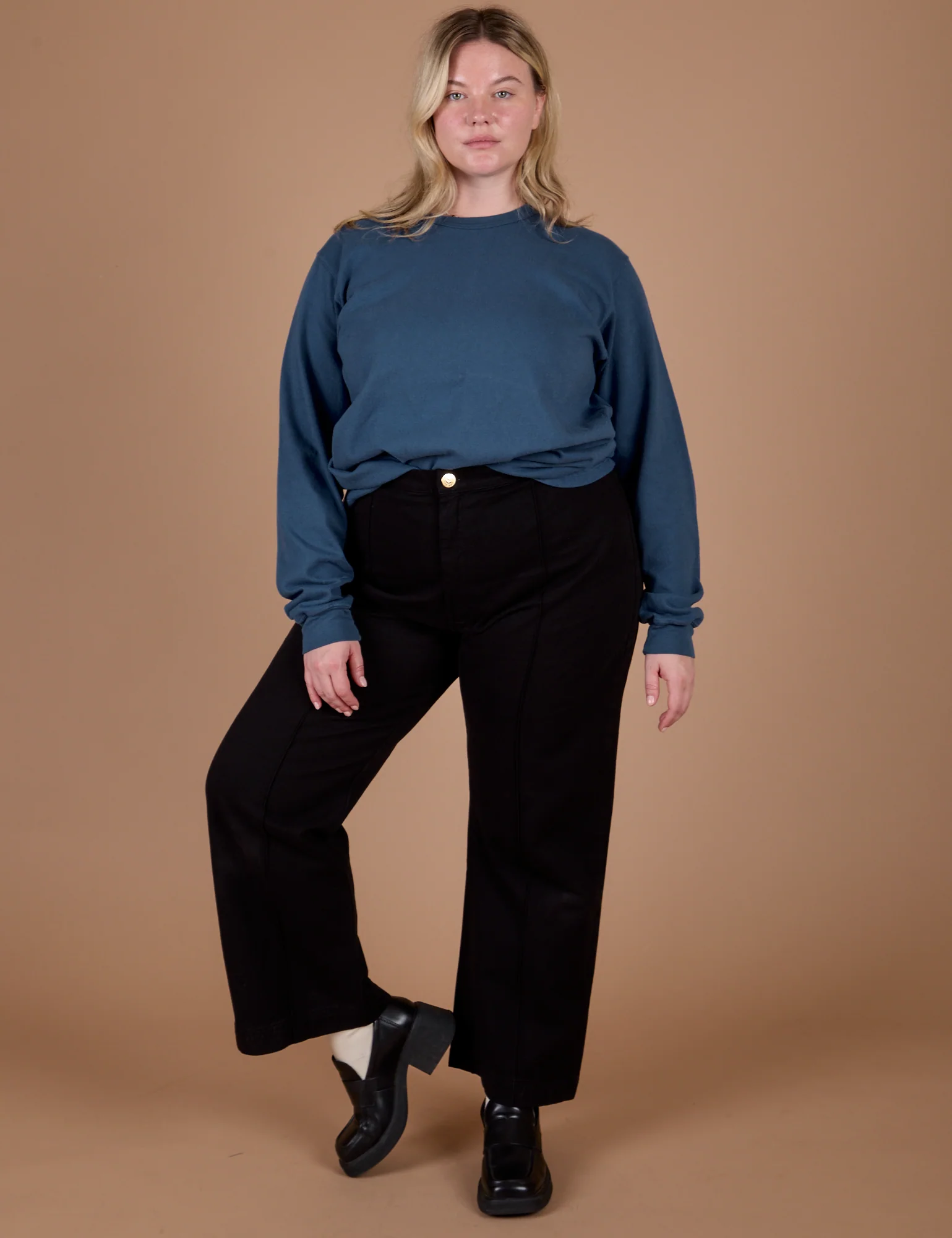 Long Sleeve Burly Tee - French Blue - Image 10