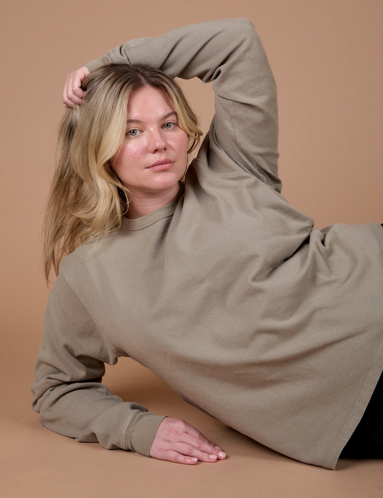 Long Sleeve Burly Tee - Khaki Grey - Image 16
