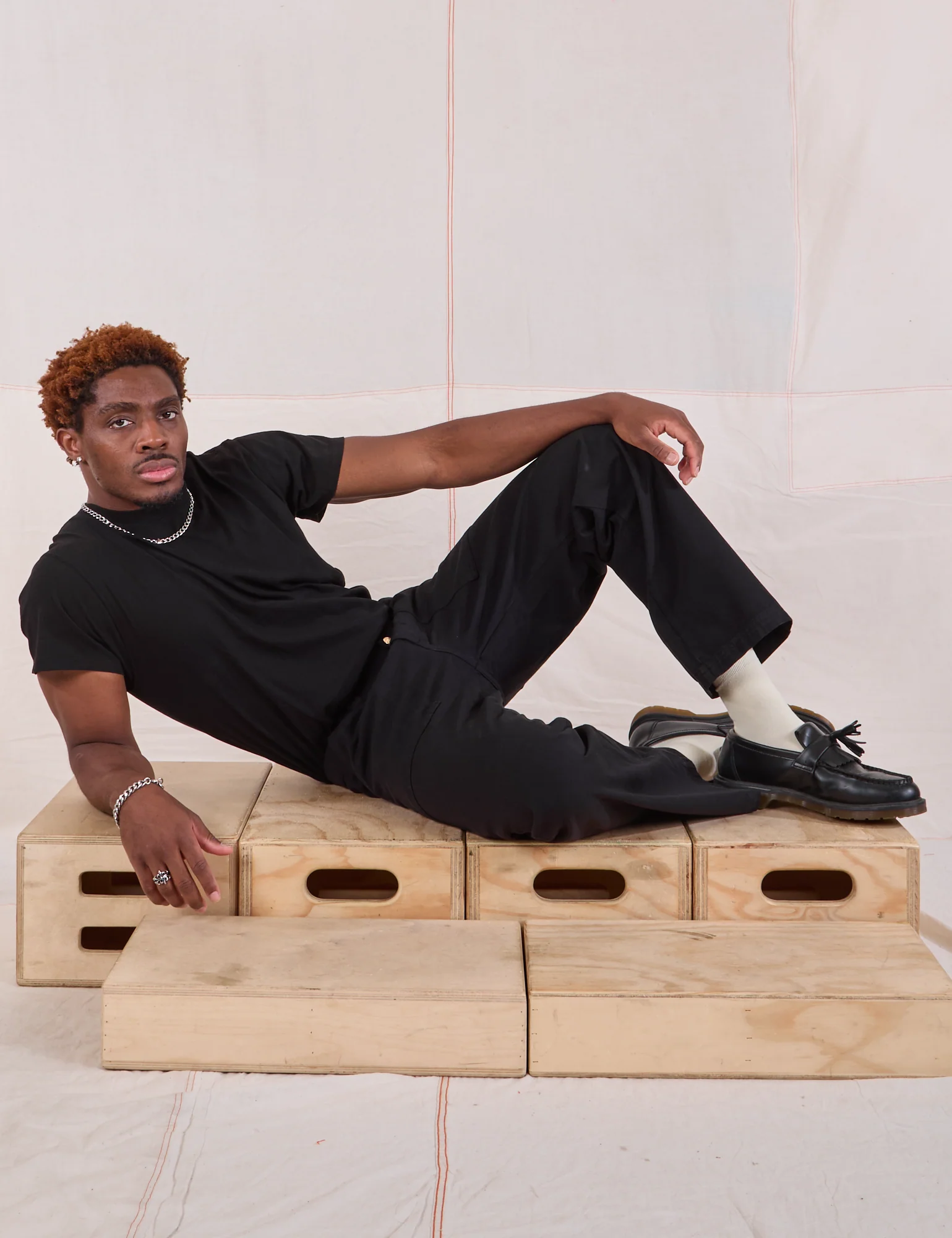 Mid-Rise Work Pants - Basic Black - Image 14