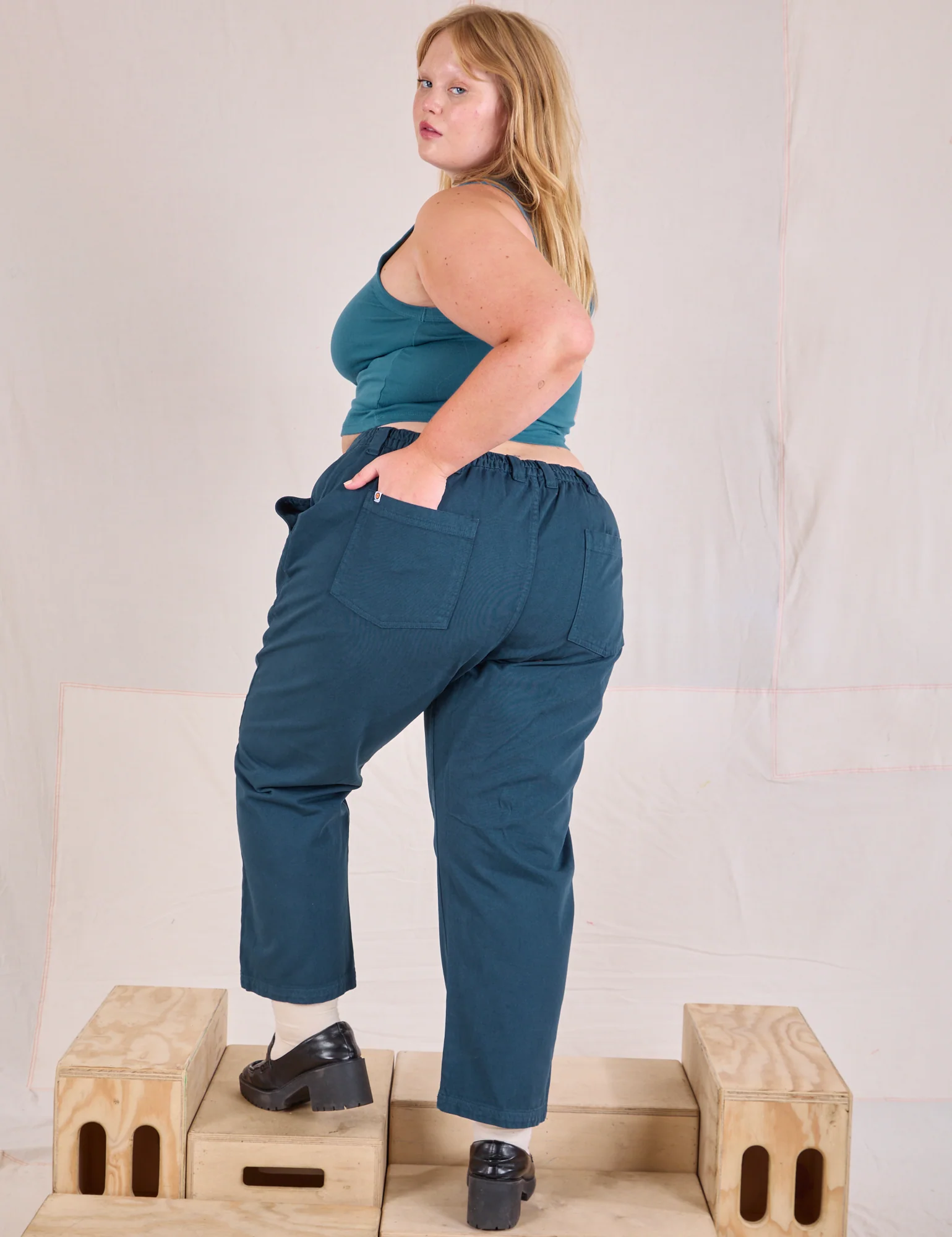 Mid-Rise Work Pants - Lagoon - Image 5