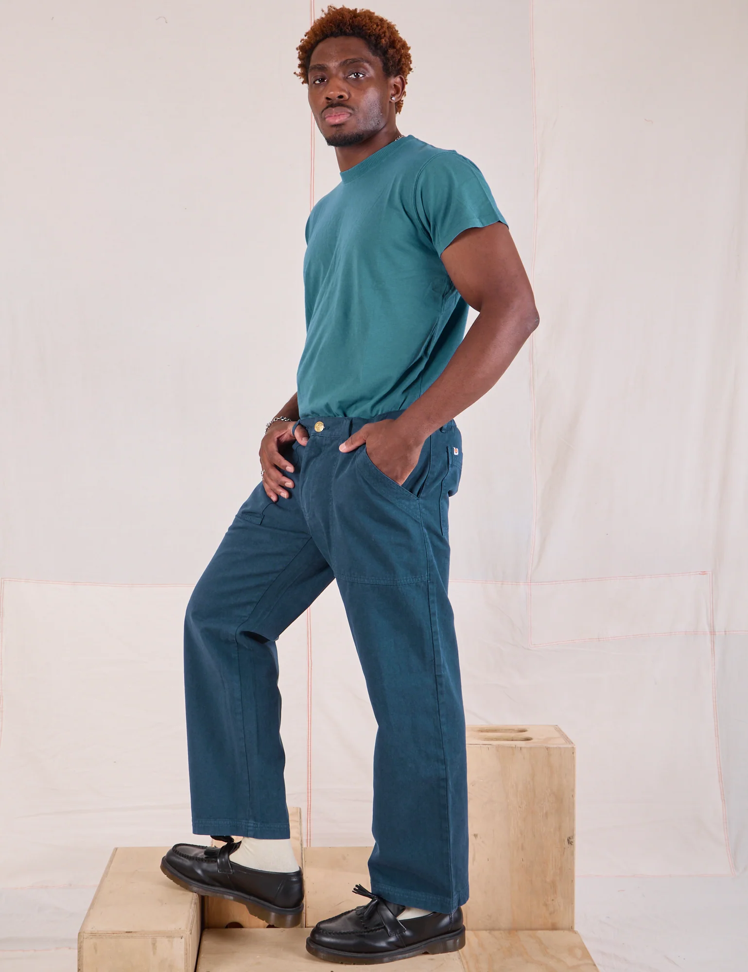 Mid-Rise Work Pants - Lagoon - Image 9