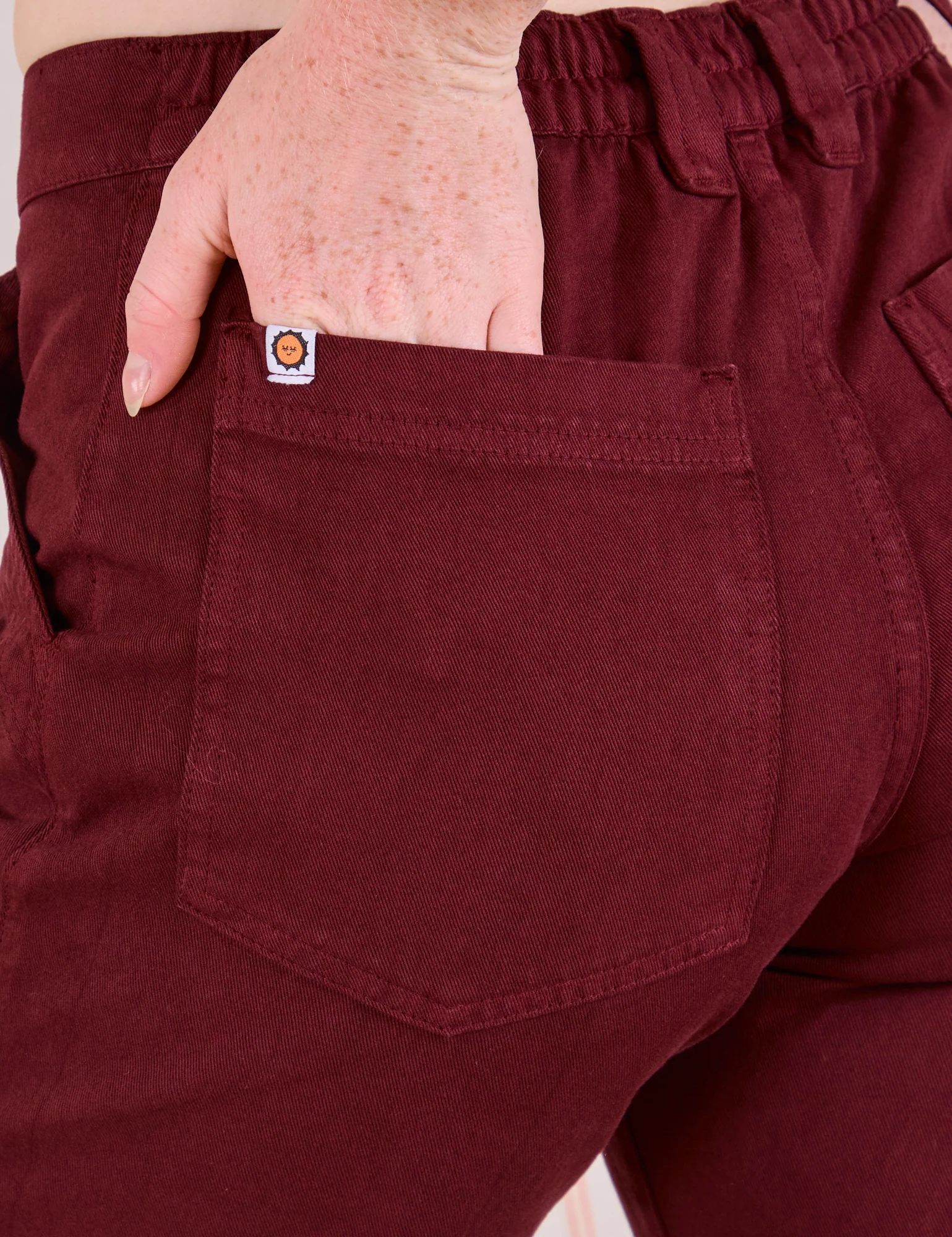 Mid-Rise Work Pants - Red Wine - Image 8