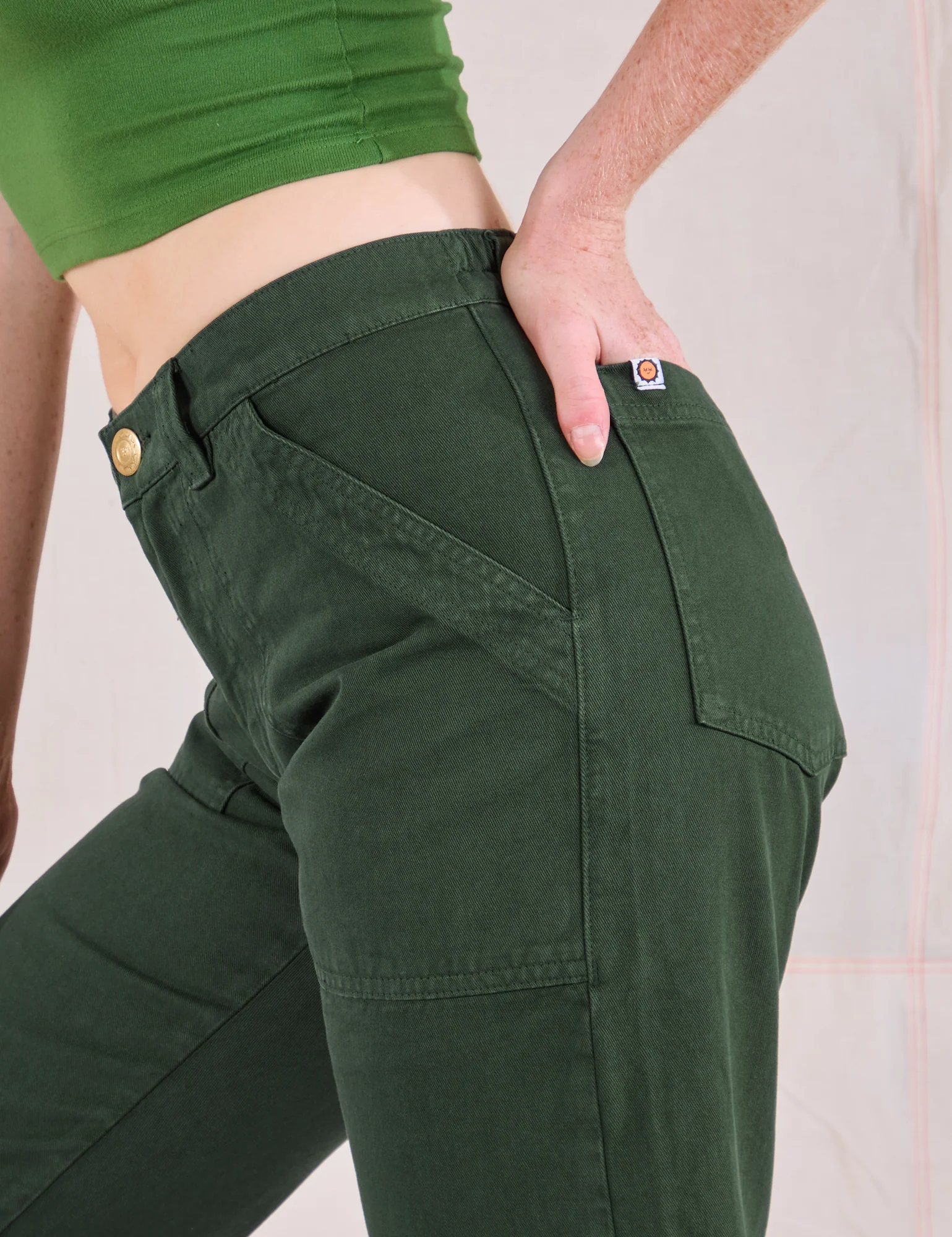 Mid-Rise Work Pants - Swamp Green - Image 5